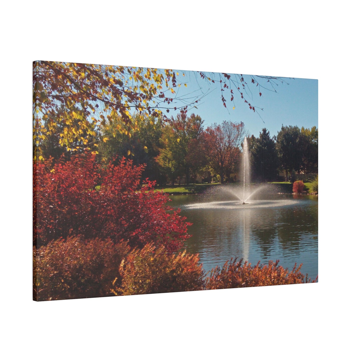 Autumn Fountain Matte Canvas