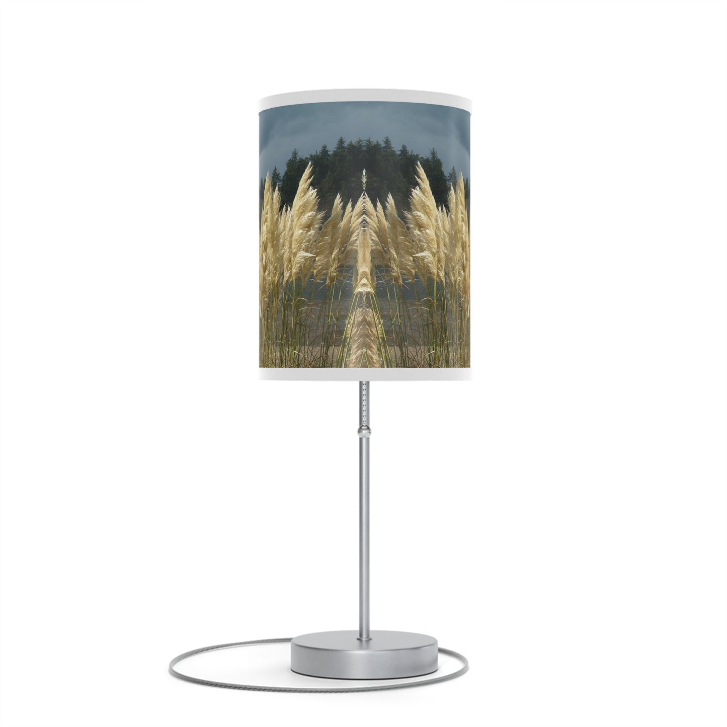 Golden Coastal Pampas Lamp on a Stand