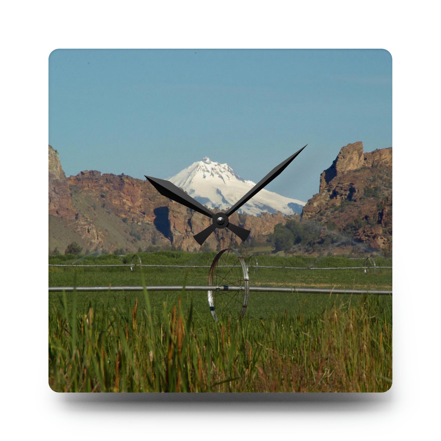 Mountain Field Acrylic Wall Clock