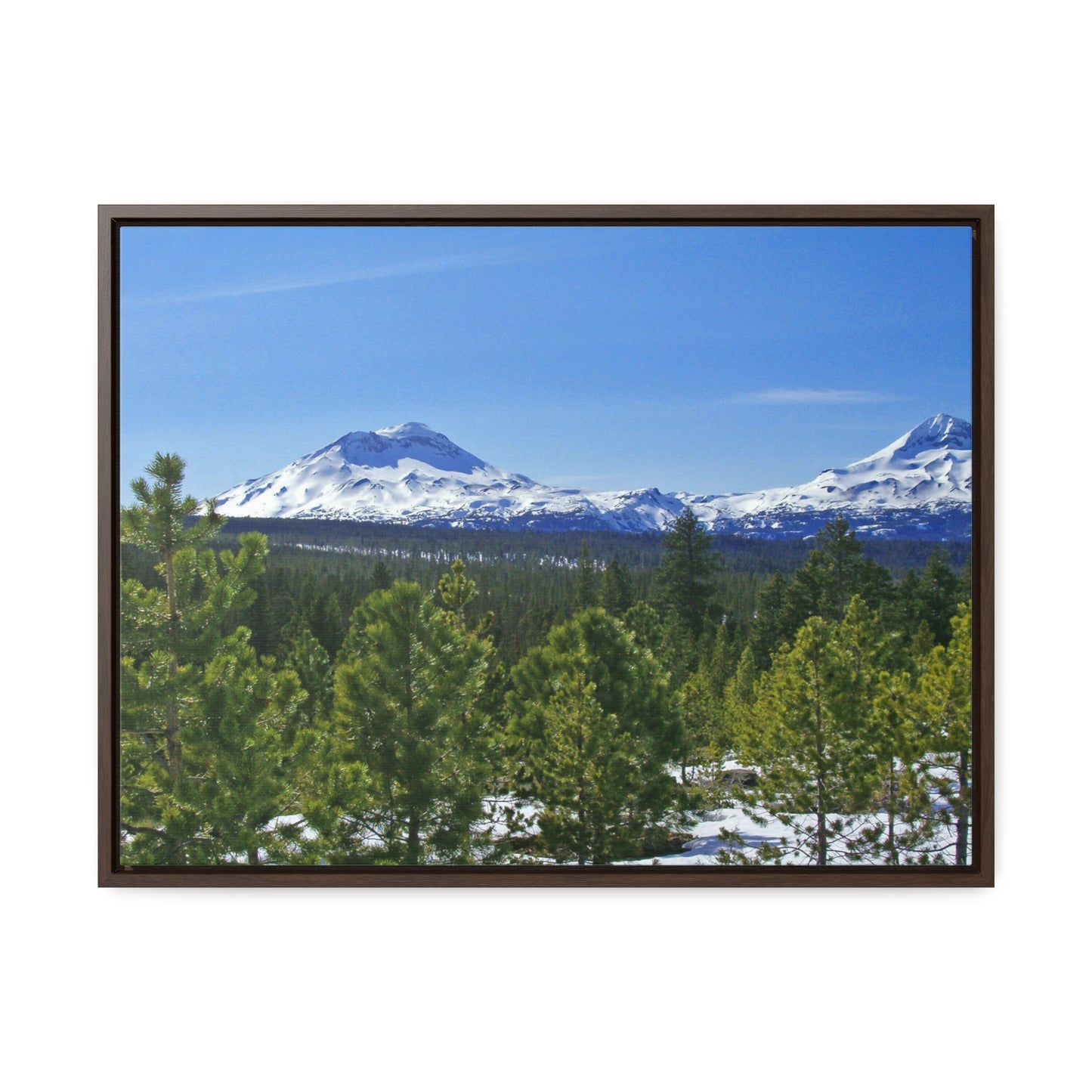 Winter South Sister Gallery Canvas Wraps Framed