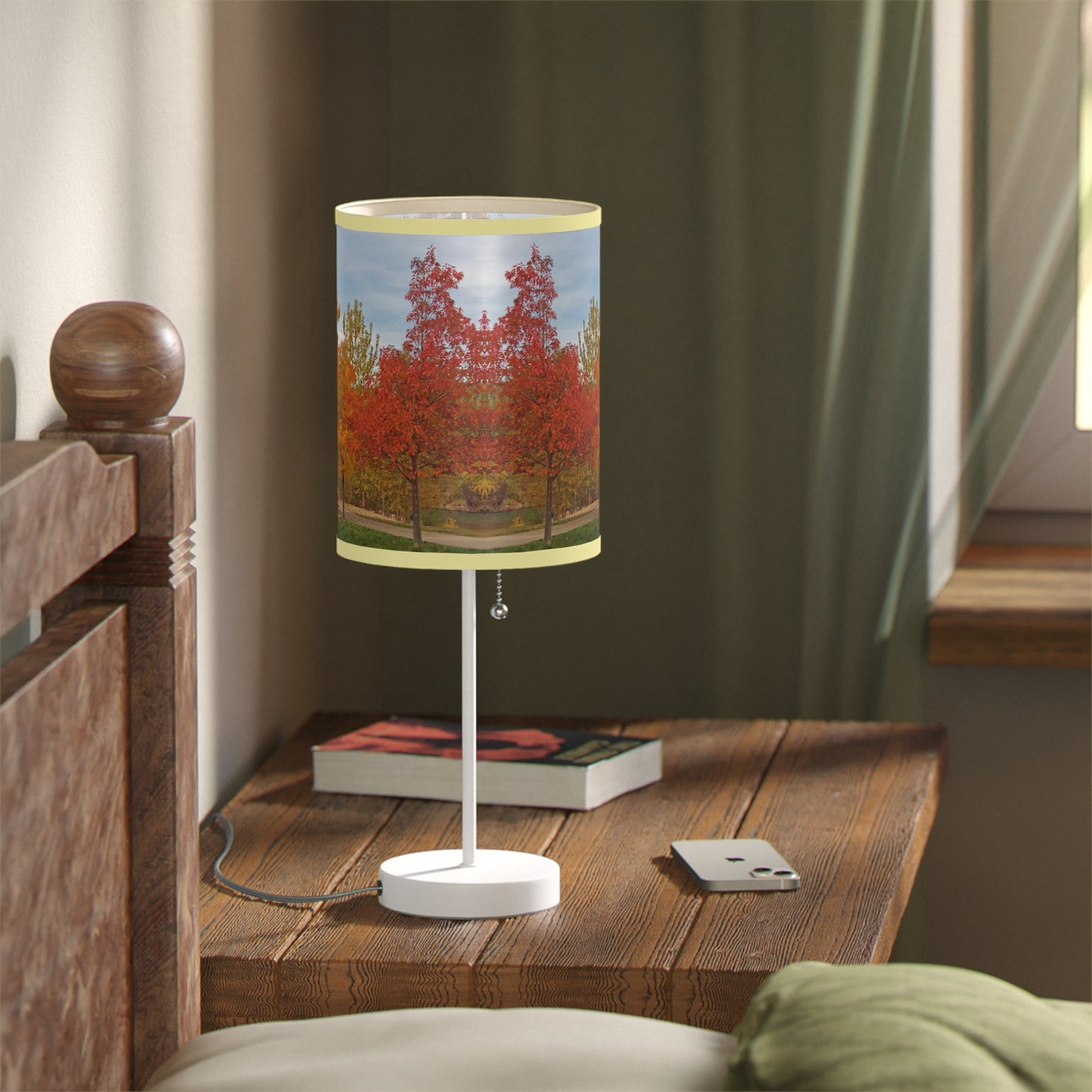 Autumn Serenity Lamp on a Stand