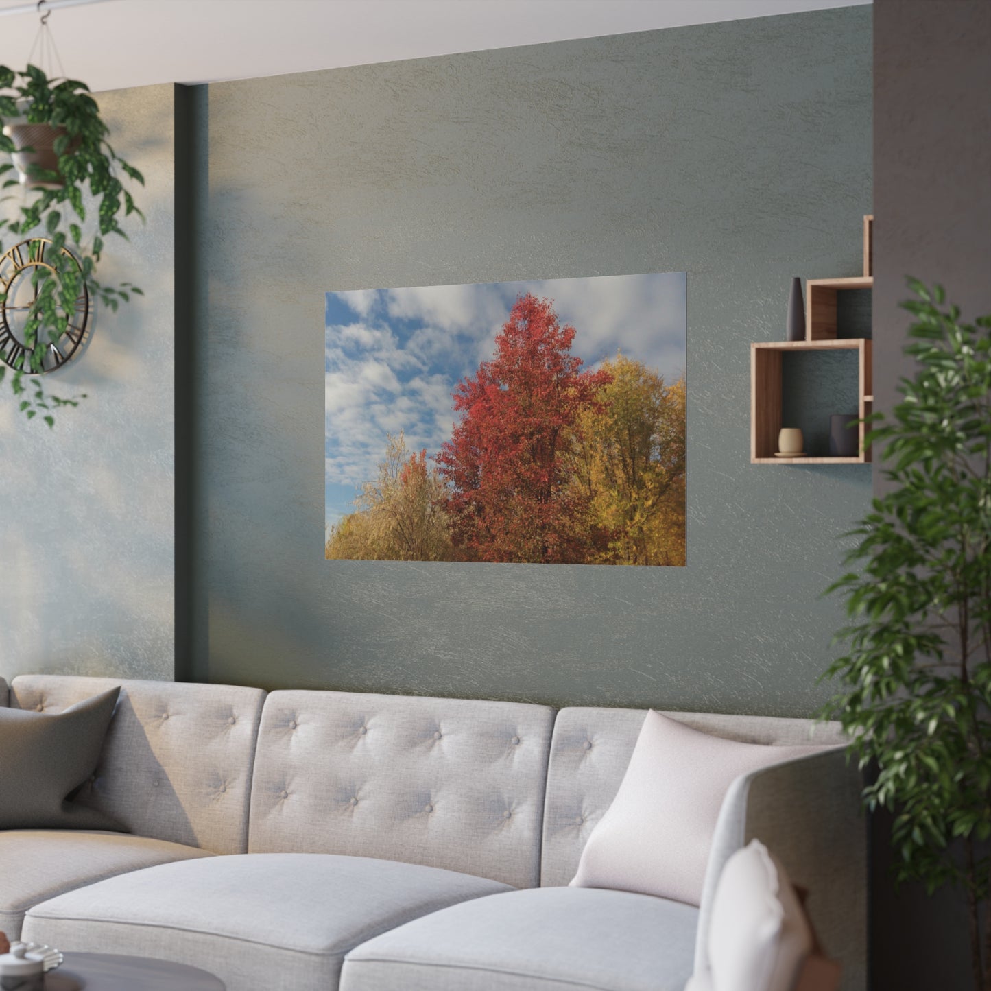Autumn Sky Satin Posters