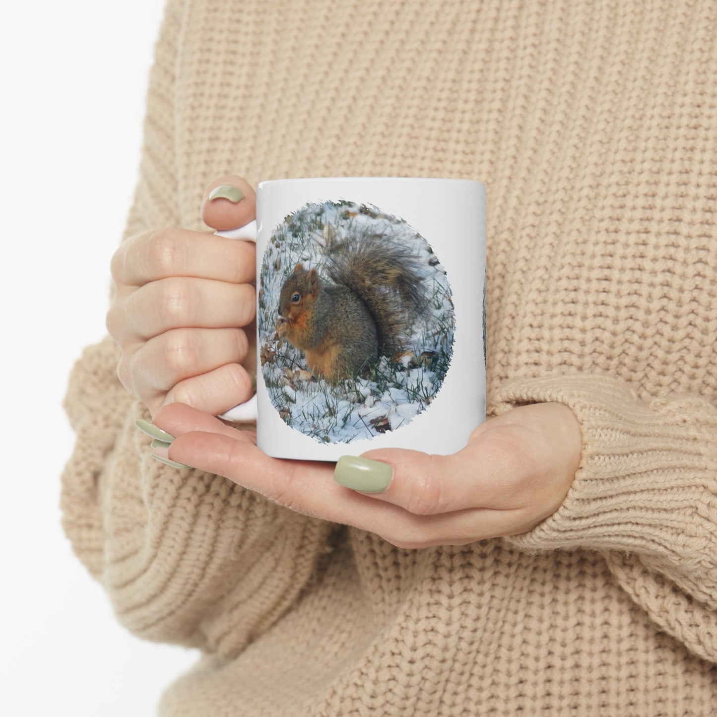 Winter Squirrel Ceramic Mug 11oz