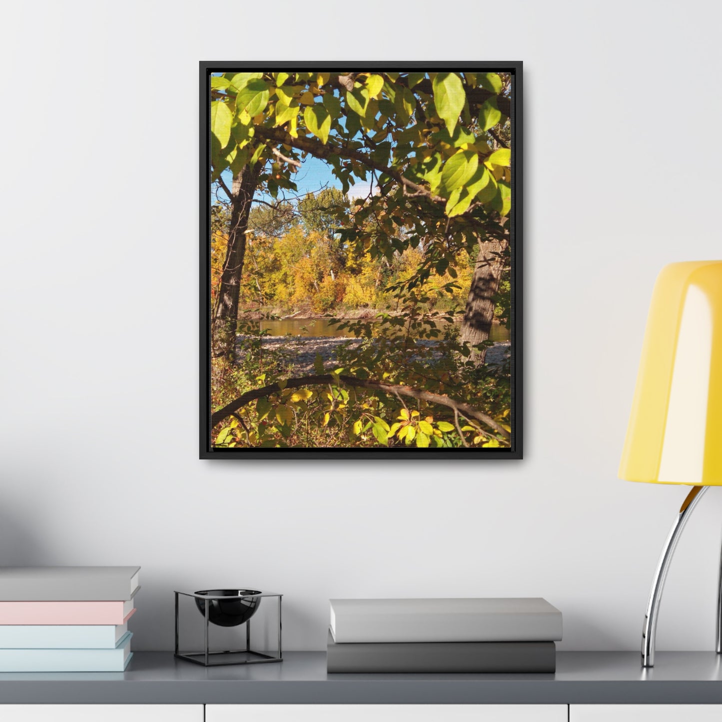 Autumn Window Gallery Canvas Wraps Framed