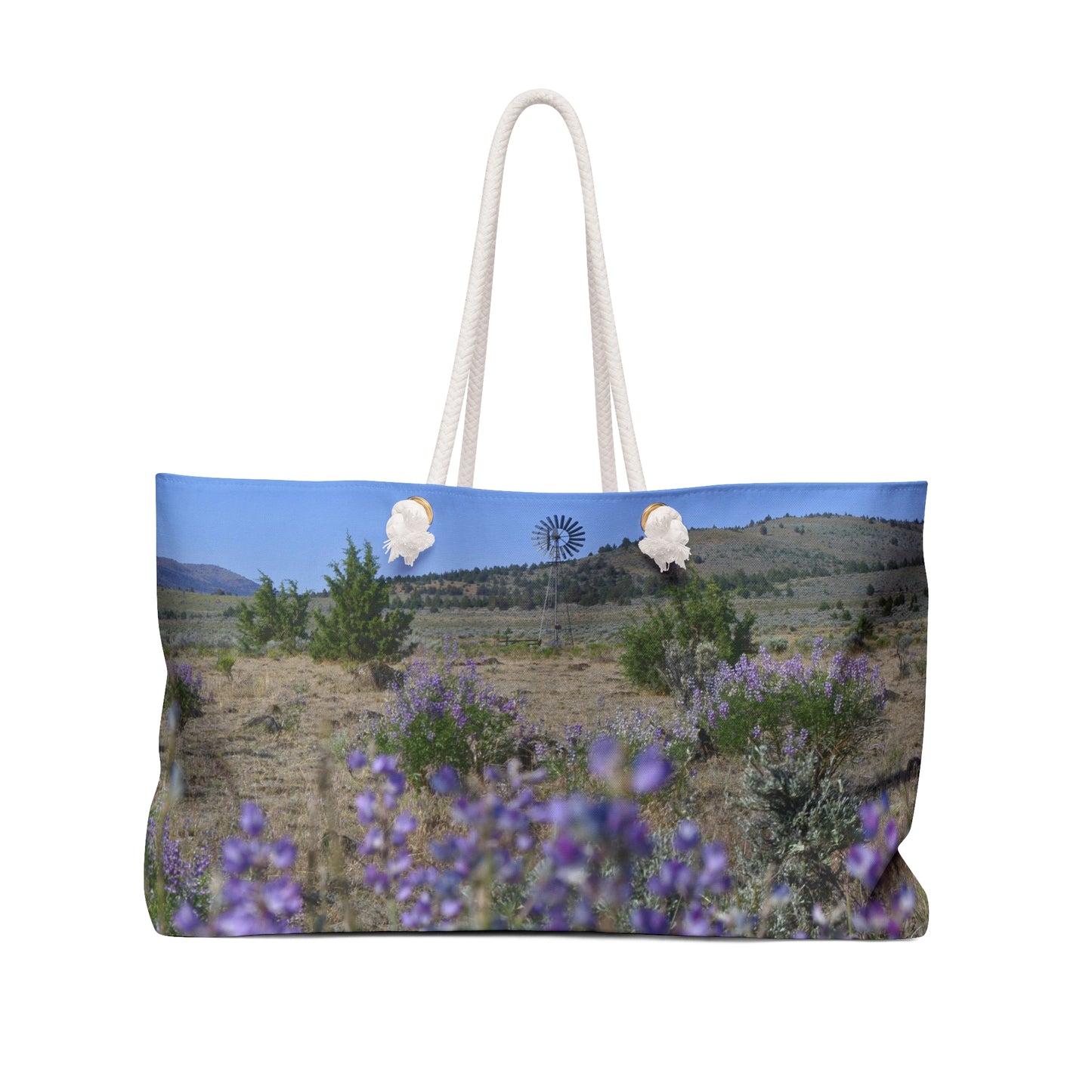 High Desert Lupine & Windmill Weekender Bag