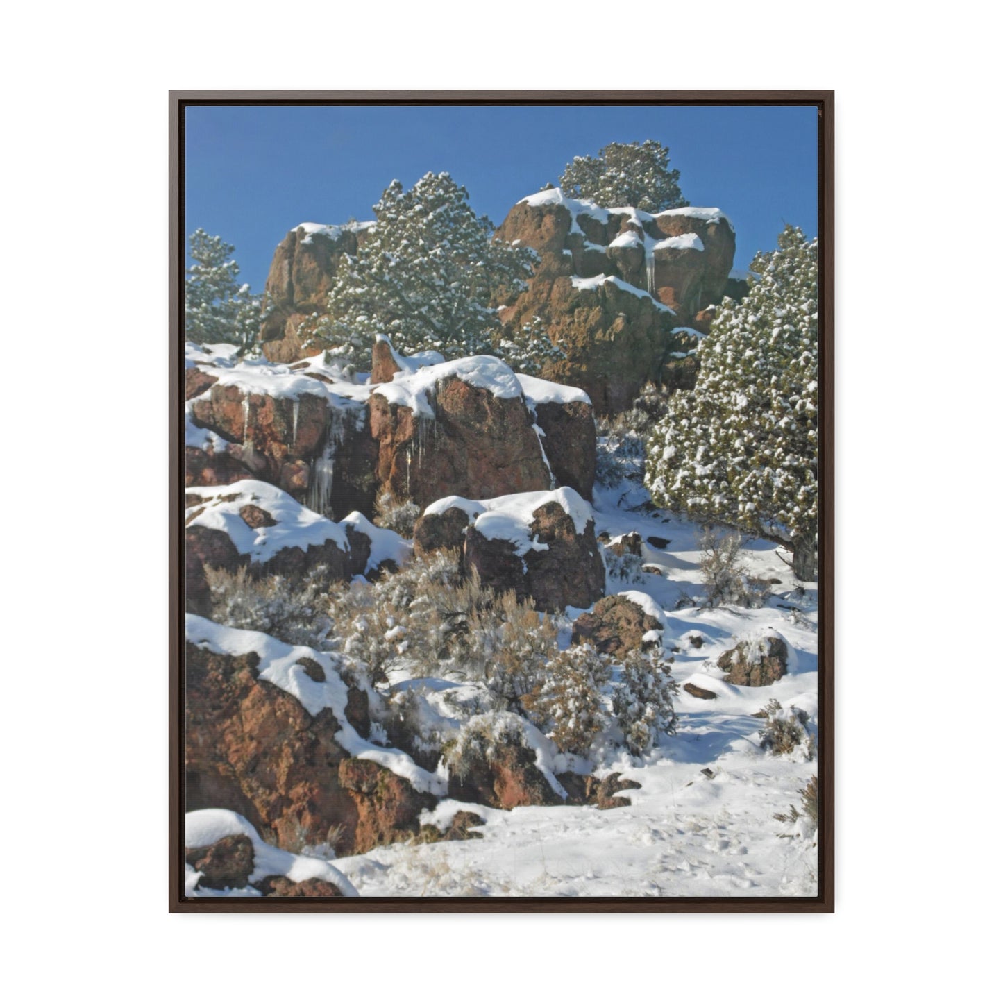 Icicle Rocks Gallery Canvas Wraps Framed