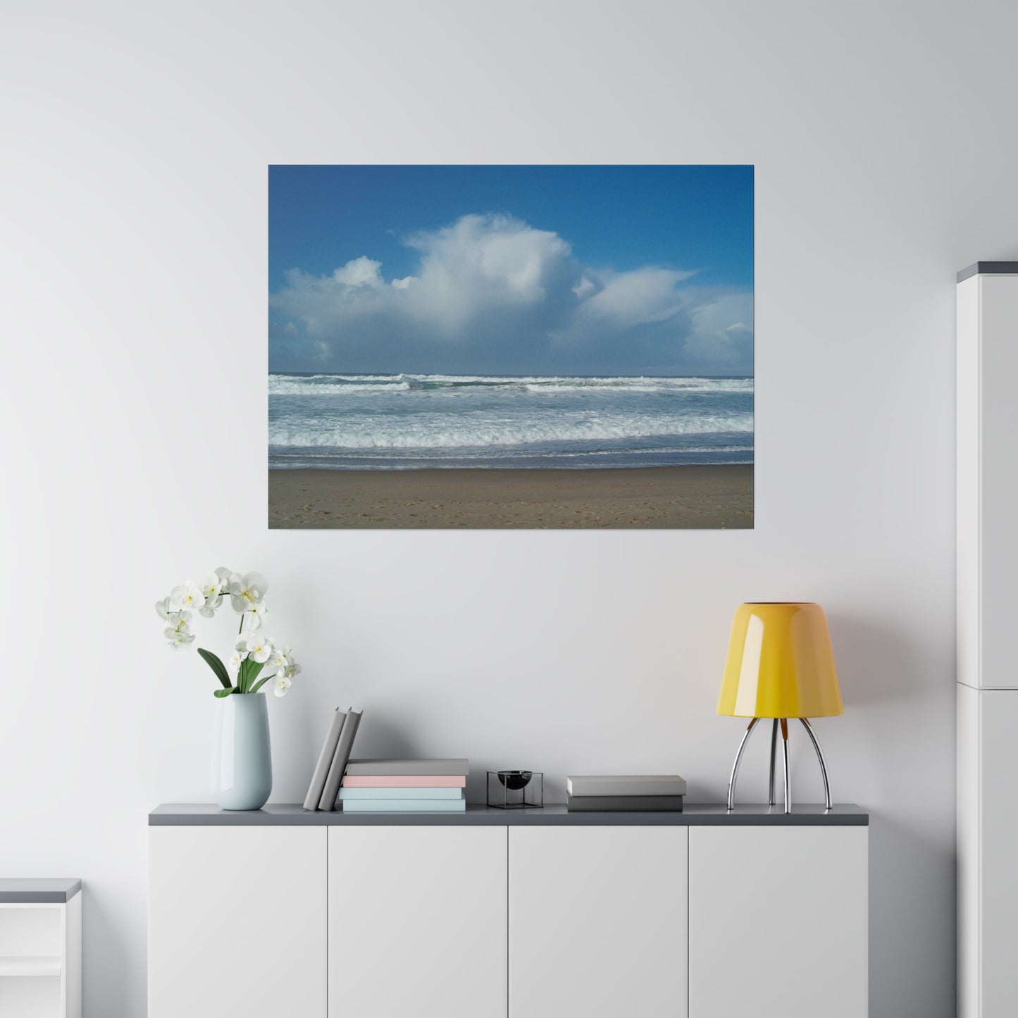 Blue Sky Beach Matte Canvas