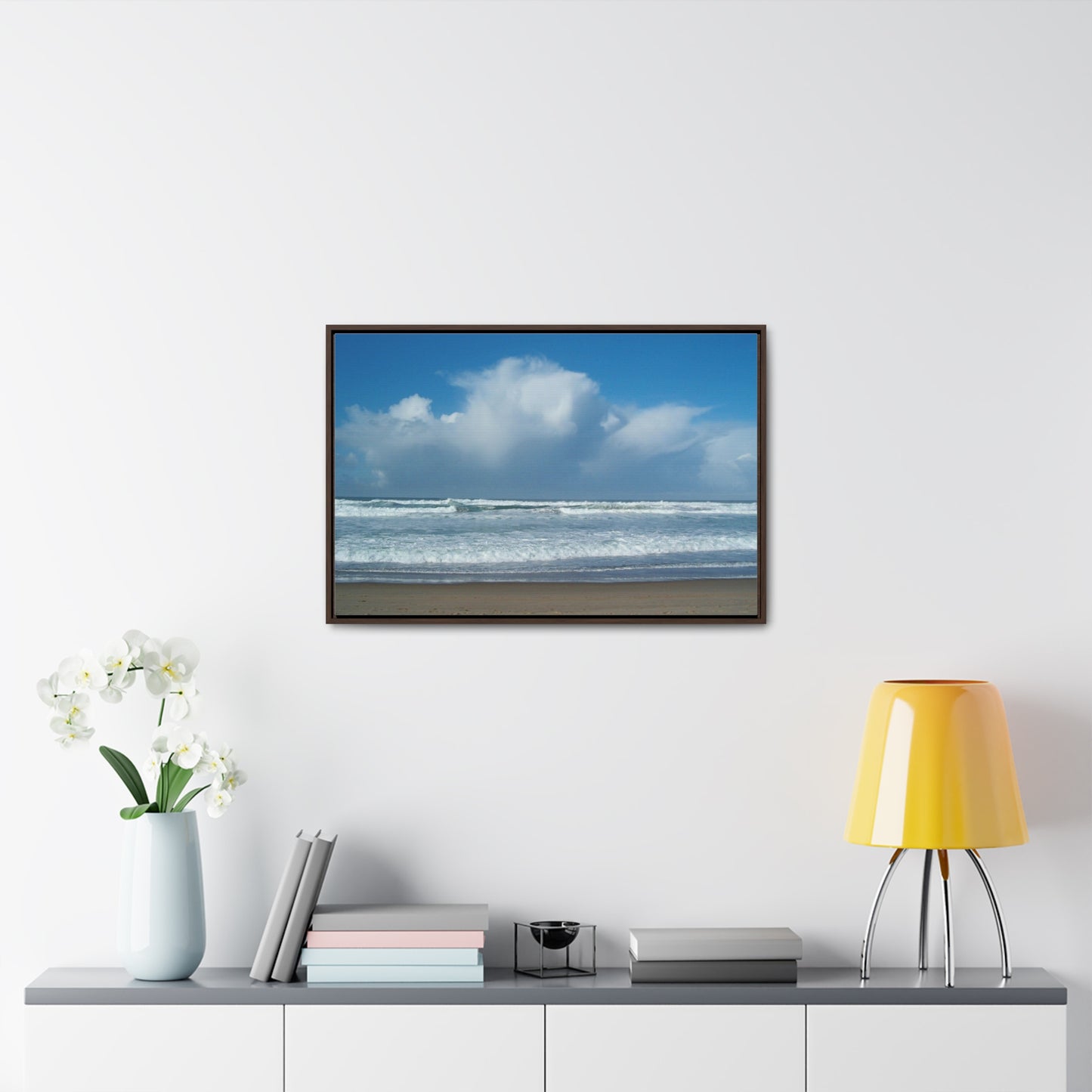 Blue Sky Beach Gallery Canvas Wraps Framed