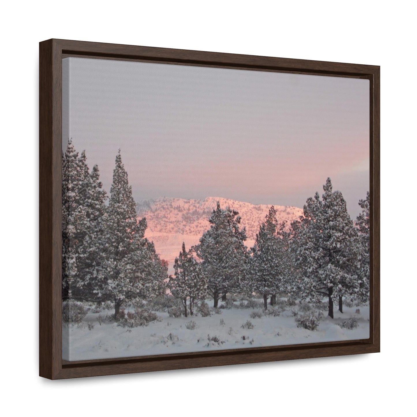 Winter Sunset Gallery Canvas Wraps Framed