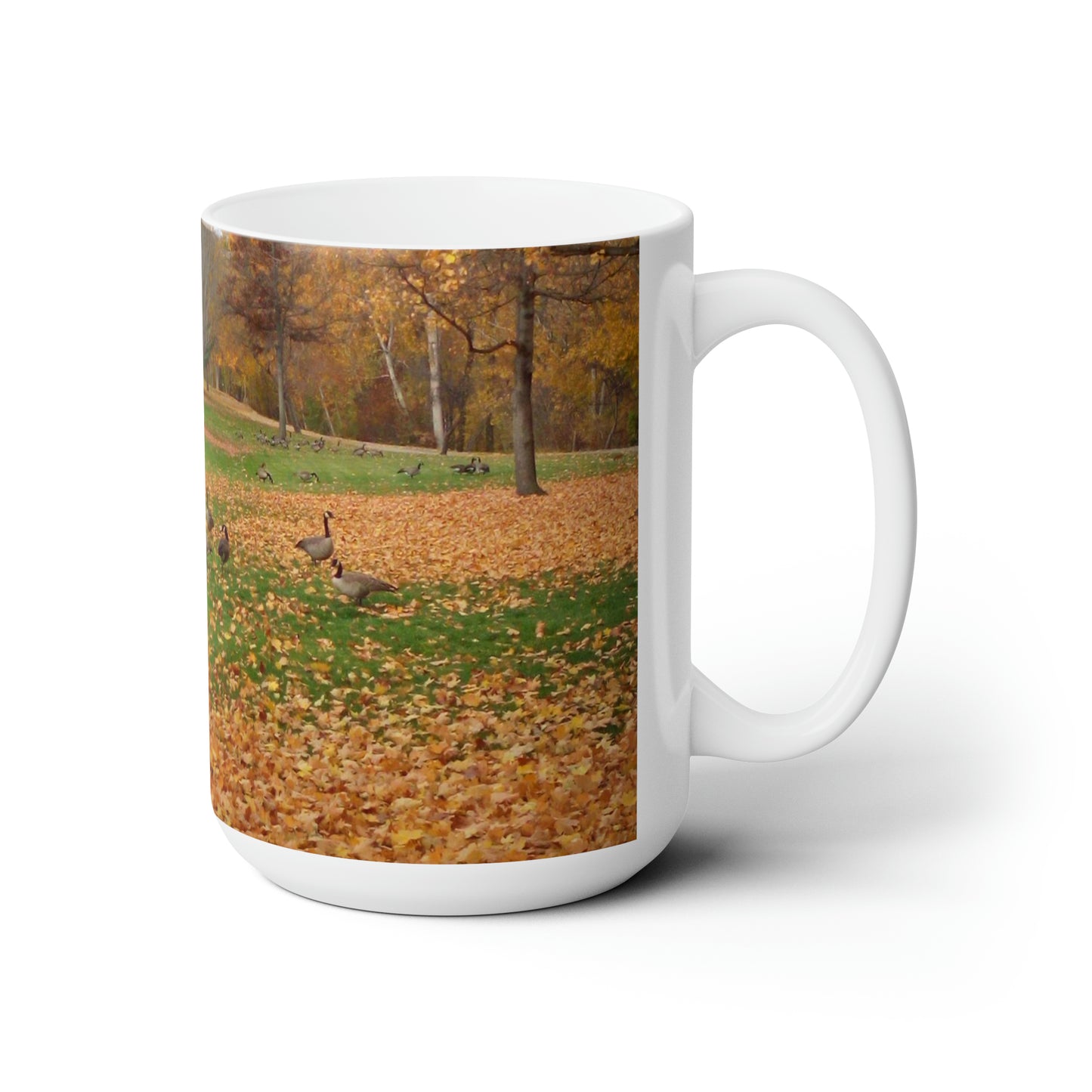 Autumn Geese Ceramic Mug 15oz