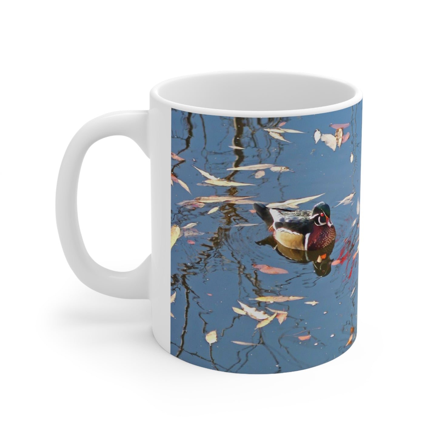 Autumn Wood Duck Couple Ceramic Mug 11oz