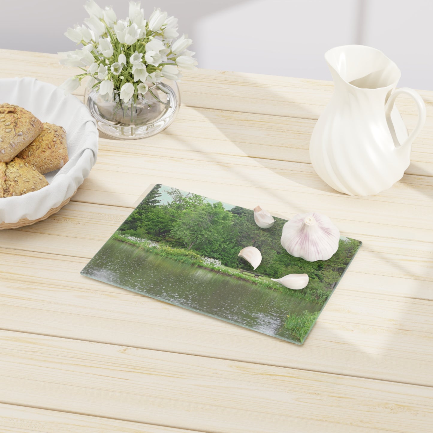 Raindrops On The Water Cutting Board Dishwasher Safe