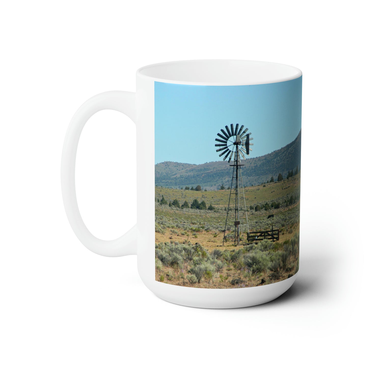 High Desert Windmill Ceramic Mug 15oz