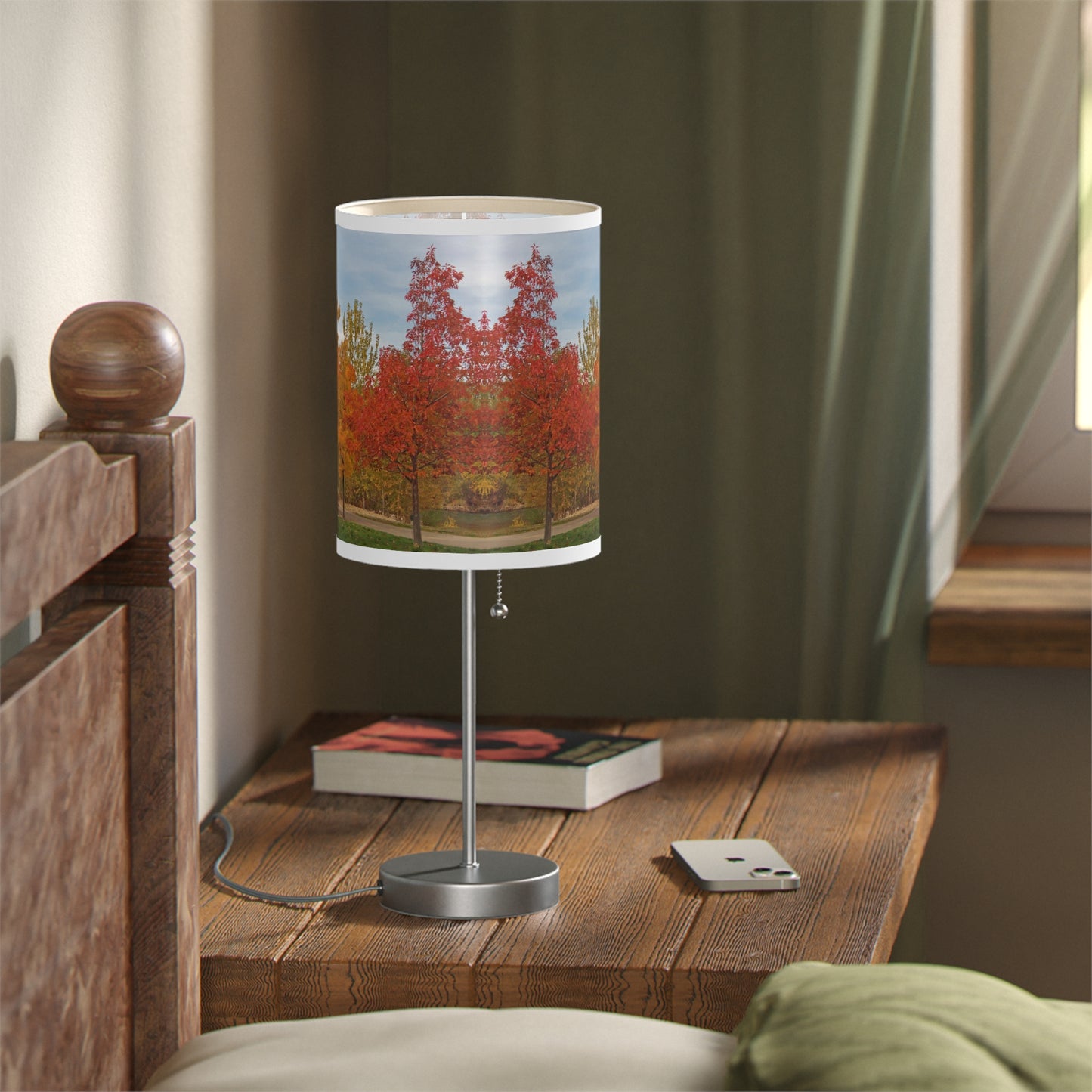 Autumn Serenity Lamp on a Stand