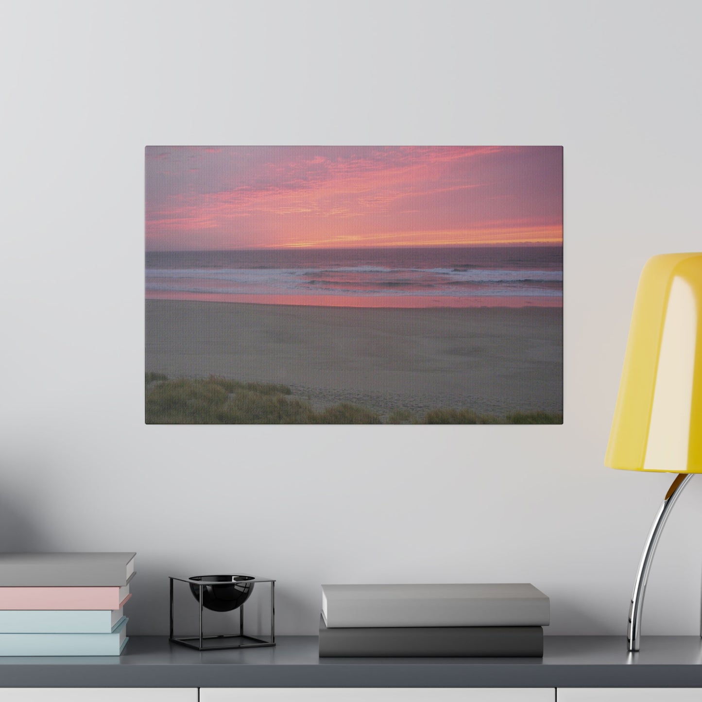 Pink Ocean Sunset Matte Canvas