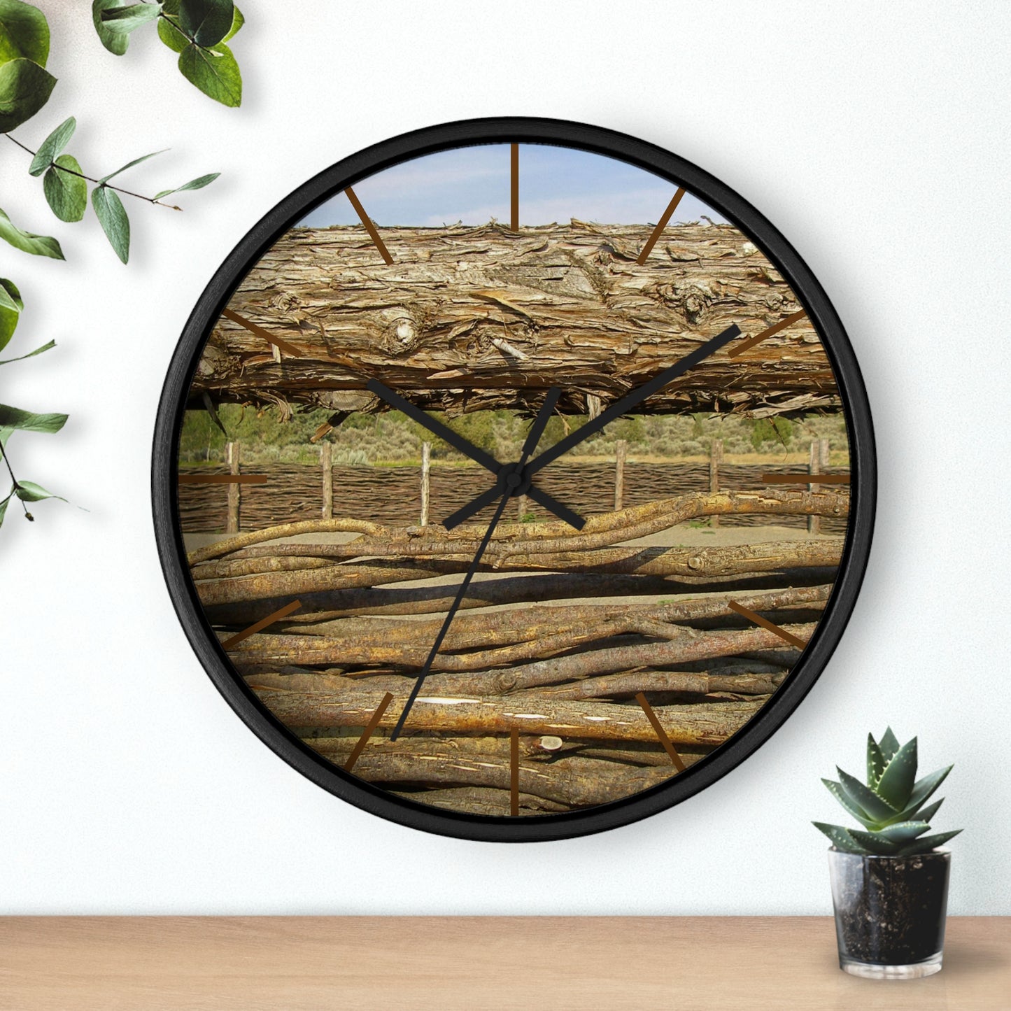 Through The Rails Wall Clock