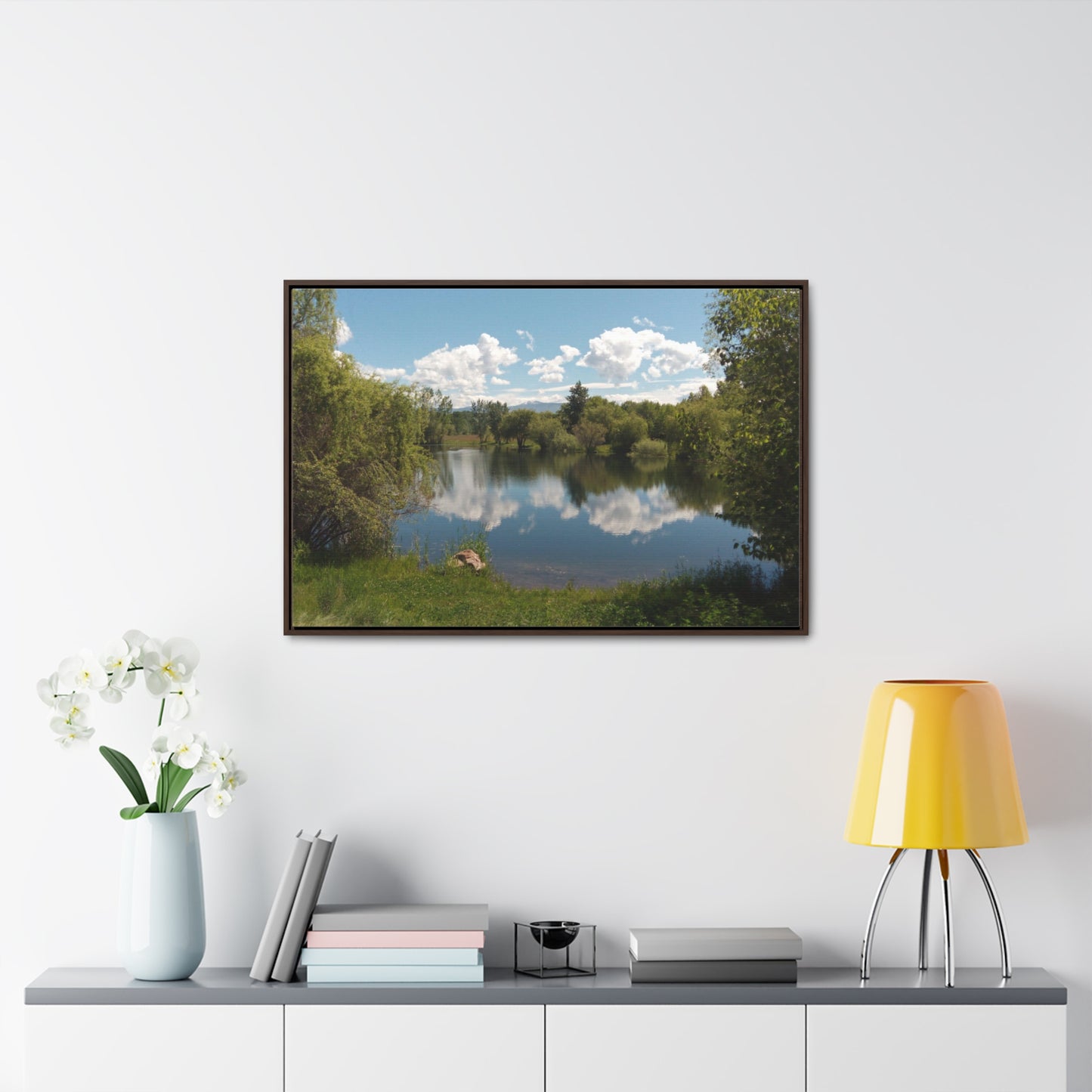 Peaceful Pond Gallery Canvas Wraps Framed