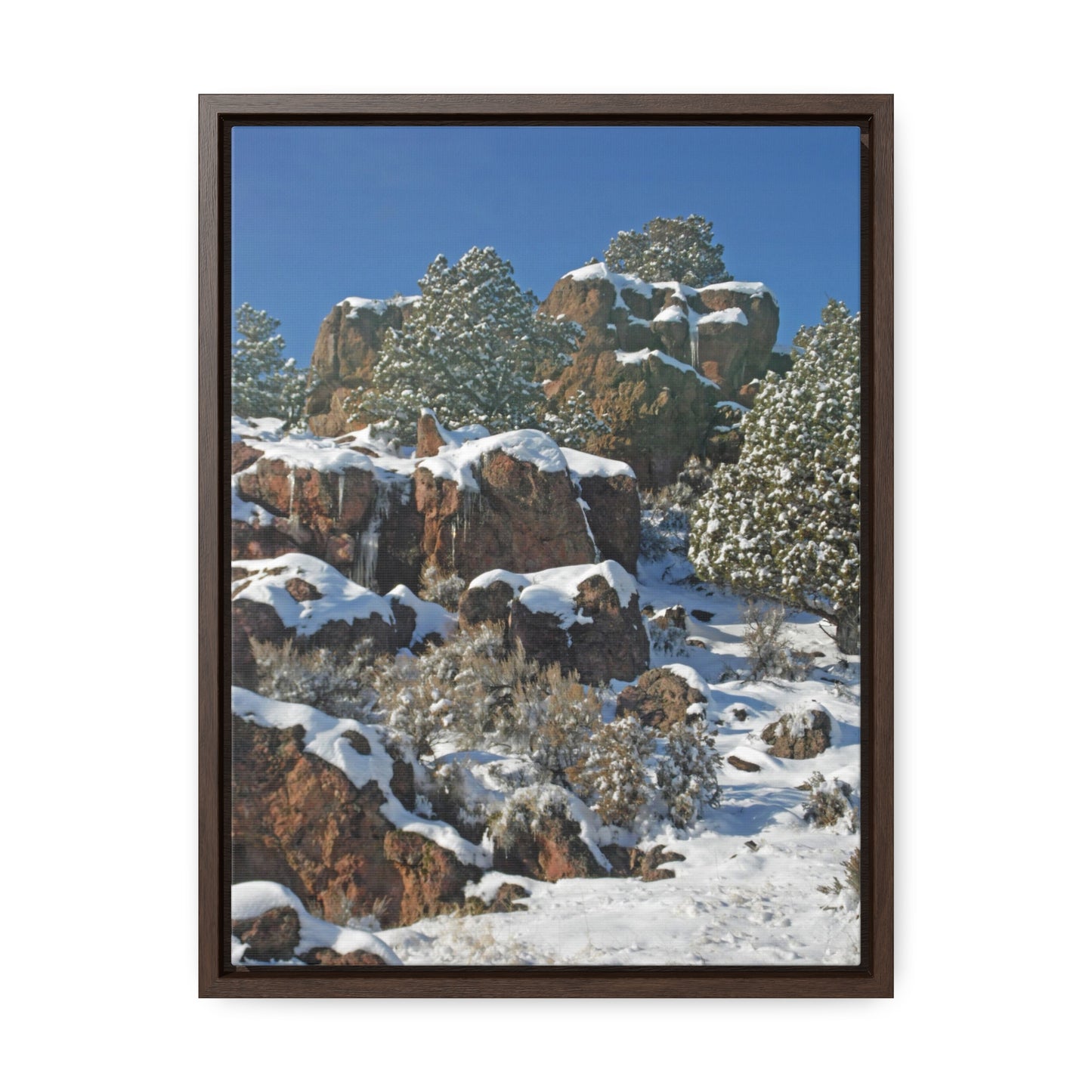 Icicle Rocks Gallery Canvas Wraps Framed