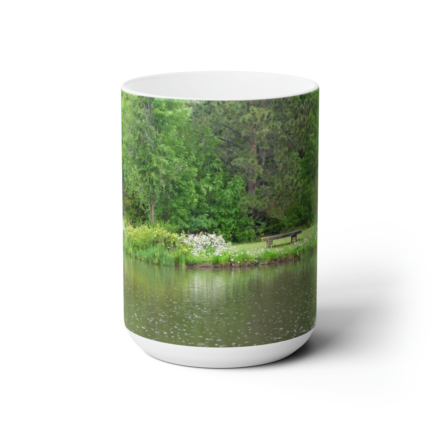 Raindrops On The Water Ceramic Mug 15oz