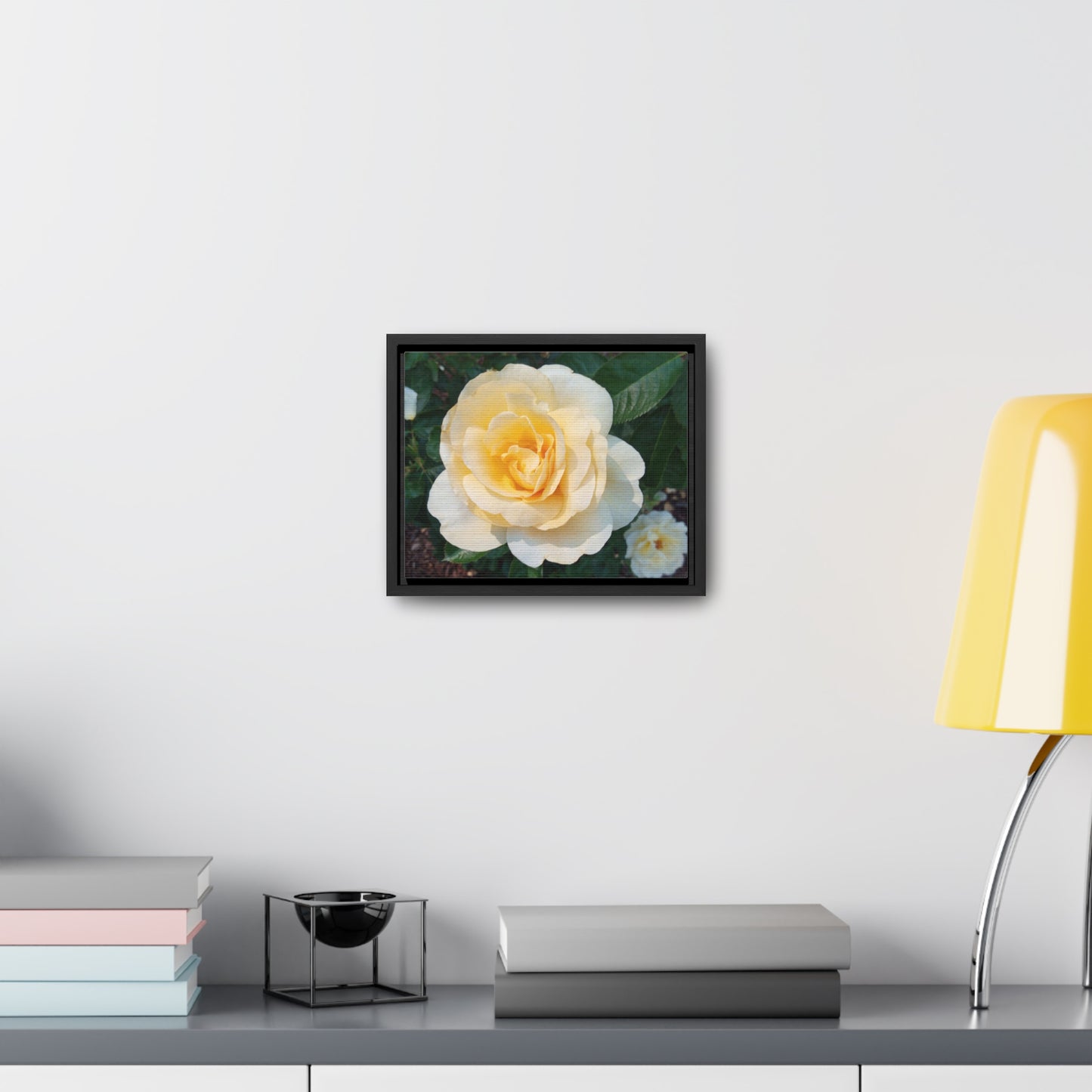 Cream Rose Gallery Canvas Wraps Framed