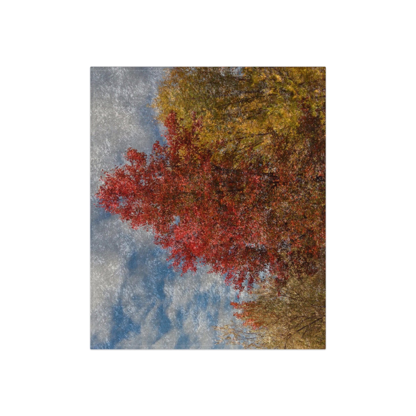 Autumn Sky Shiny Crushed Velvet Blanket