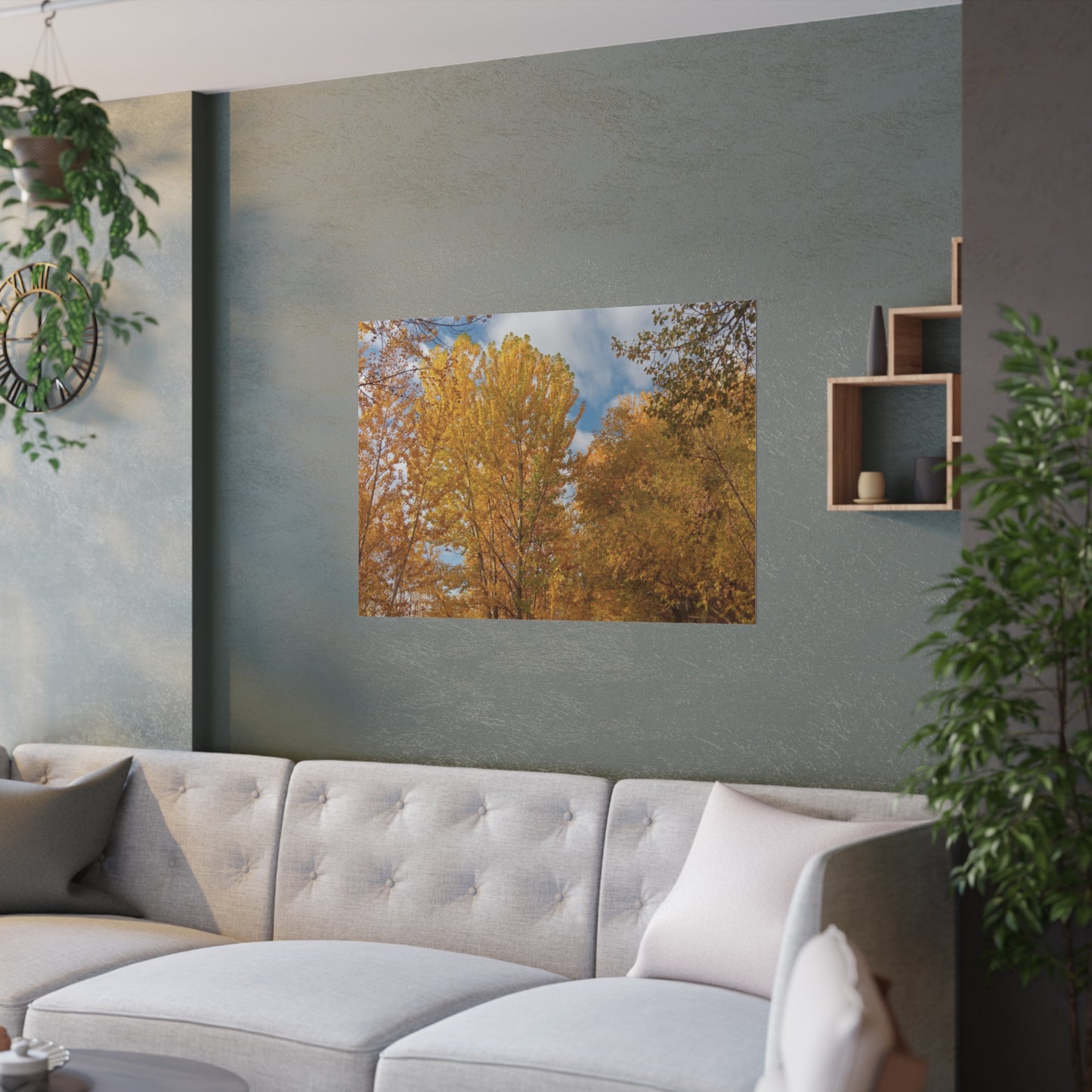 Autumn Gold Satin Posters
