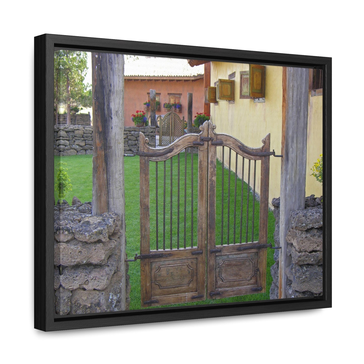 Western Spanish Gates Gallery Canvas Wraps Framed