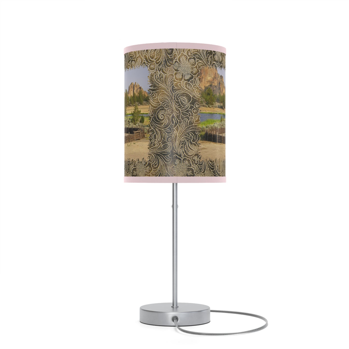 Scenic Round Pen Lamp on a Stand