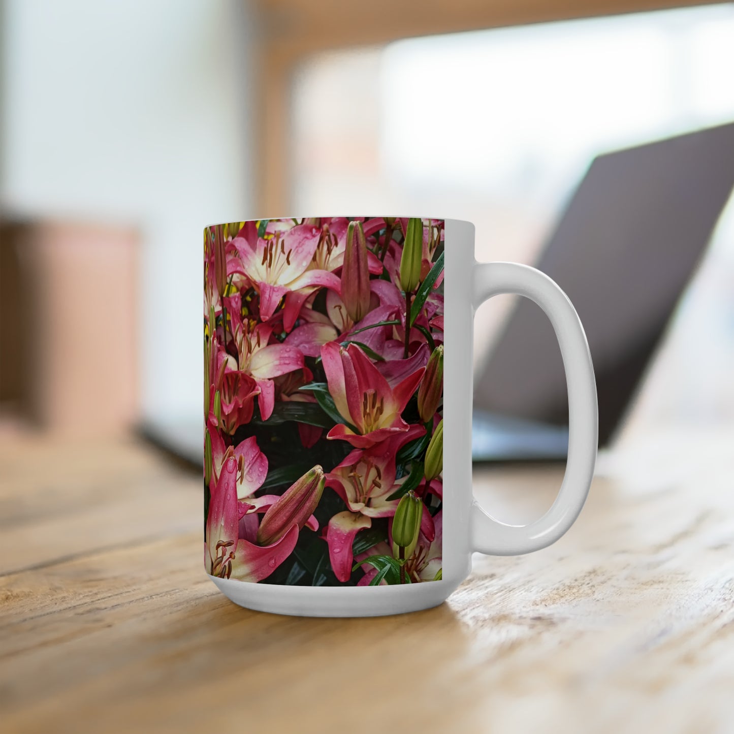 Lovely Lilies Ceramic Mug 15oz