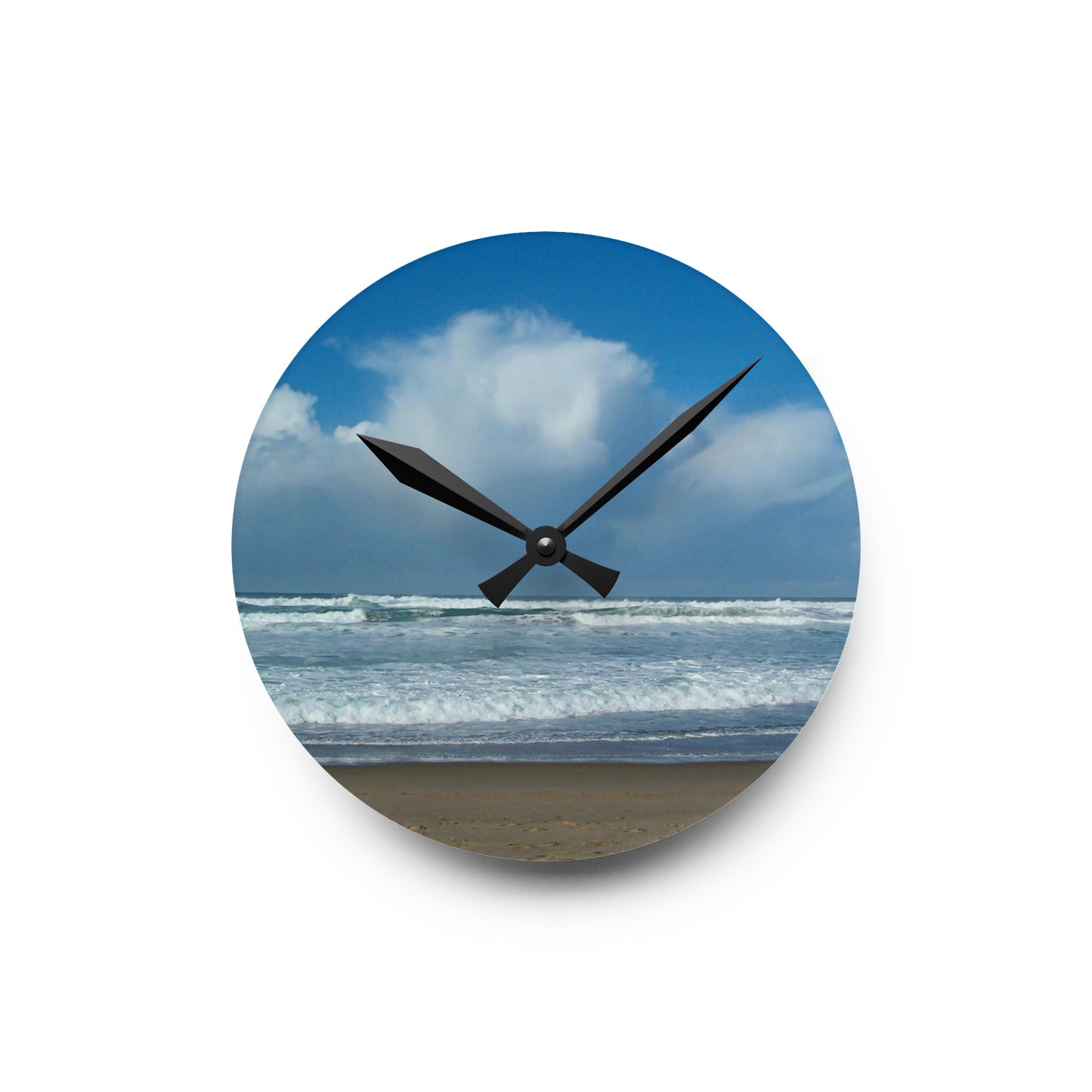 Blue Sky Beach Acrylic Wall Clock