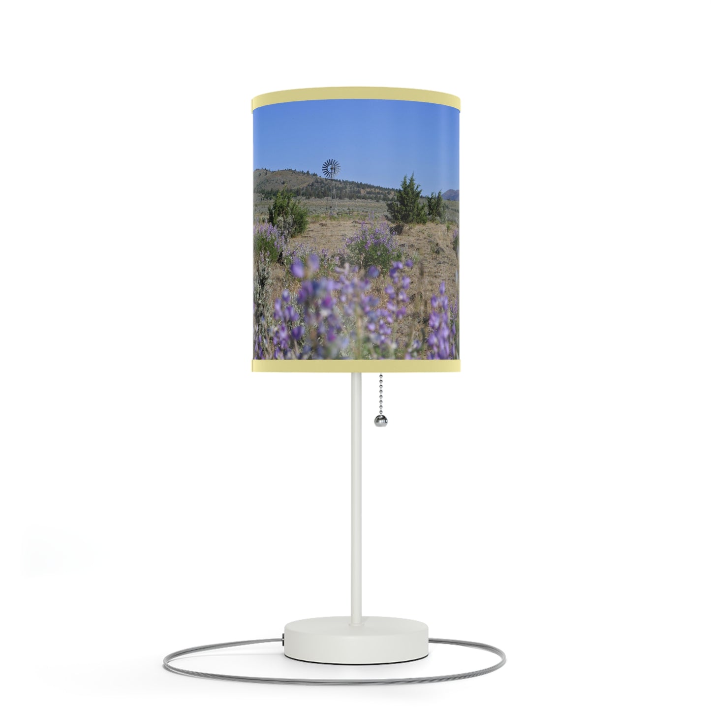 High Desert Lupine & Windmill Lamp on a Stand