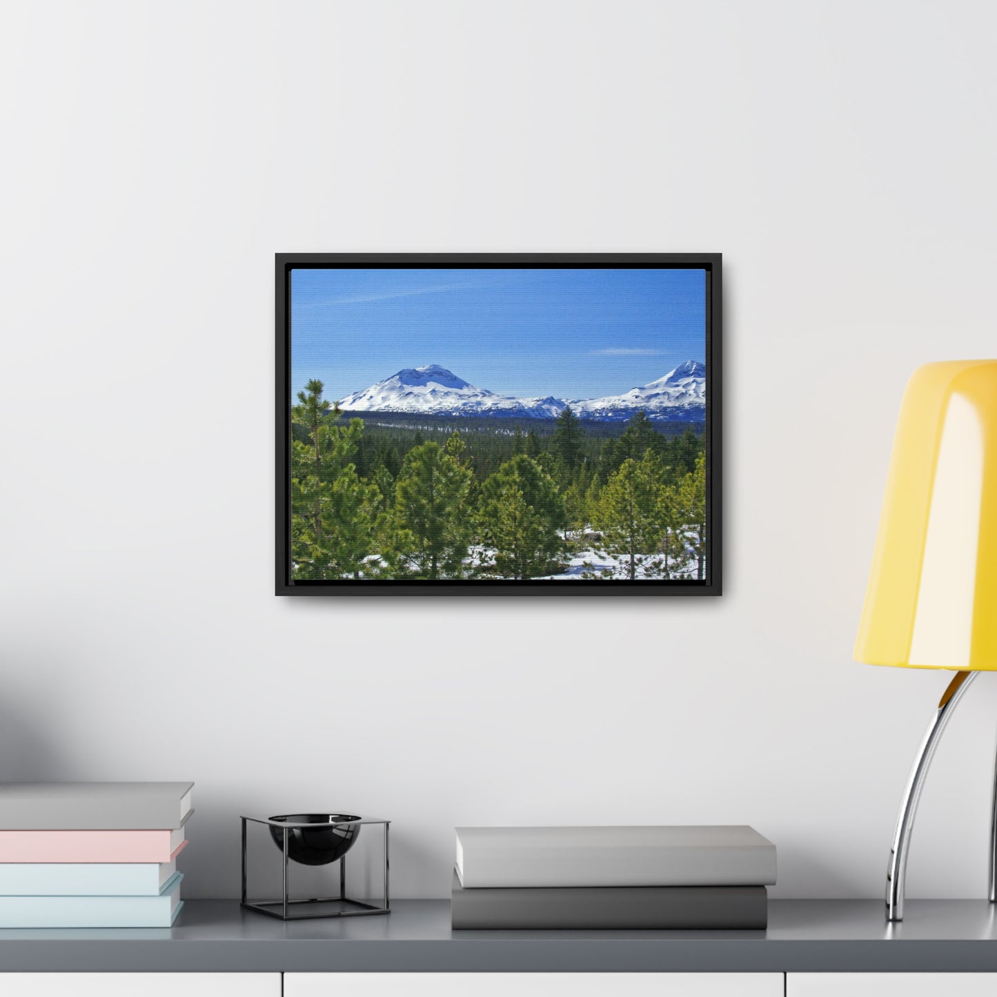 Winter South Sister Gallery Canvas Wraps Framed