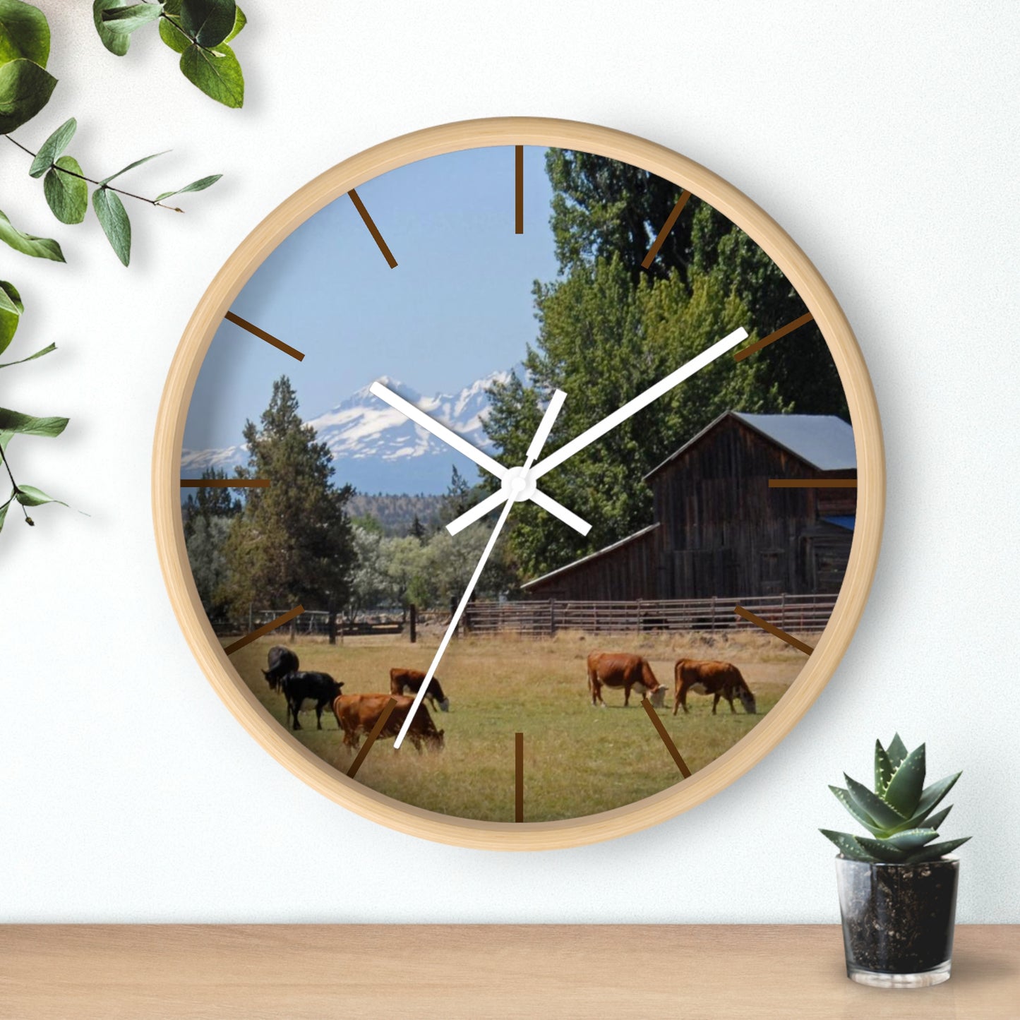 Picturesque Cattle Wall Clock