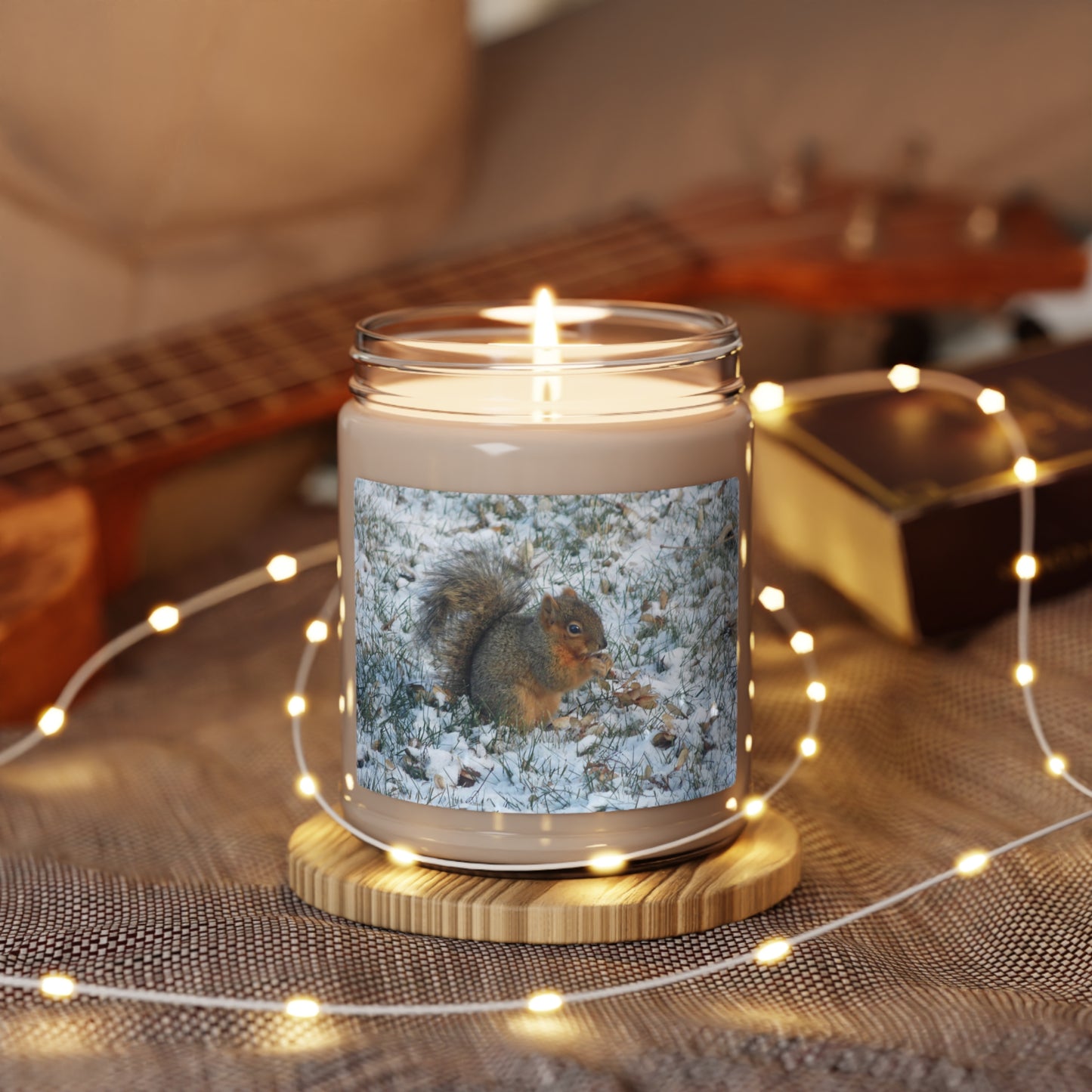 Winter Squirrel Scented Soy Candle, 9oz