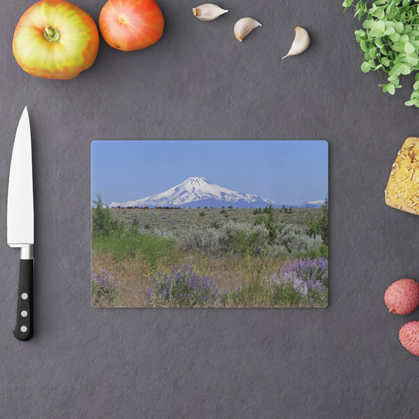 Lupine & Sage Mountain Cutting Board Dishwasher Safe