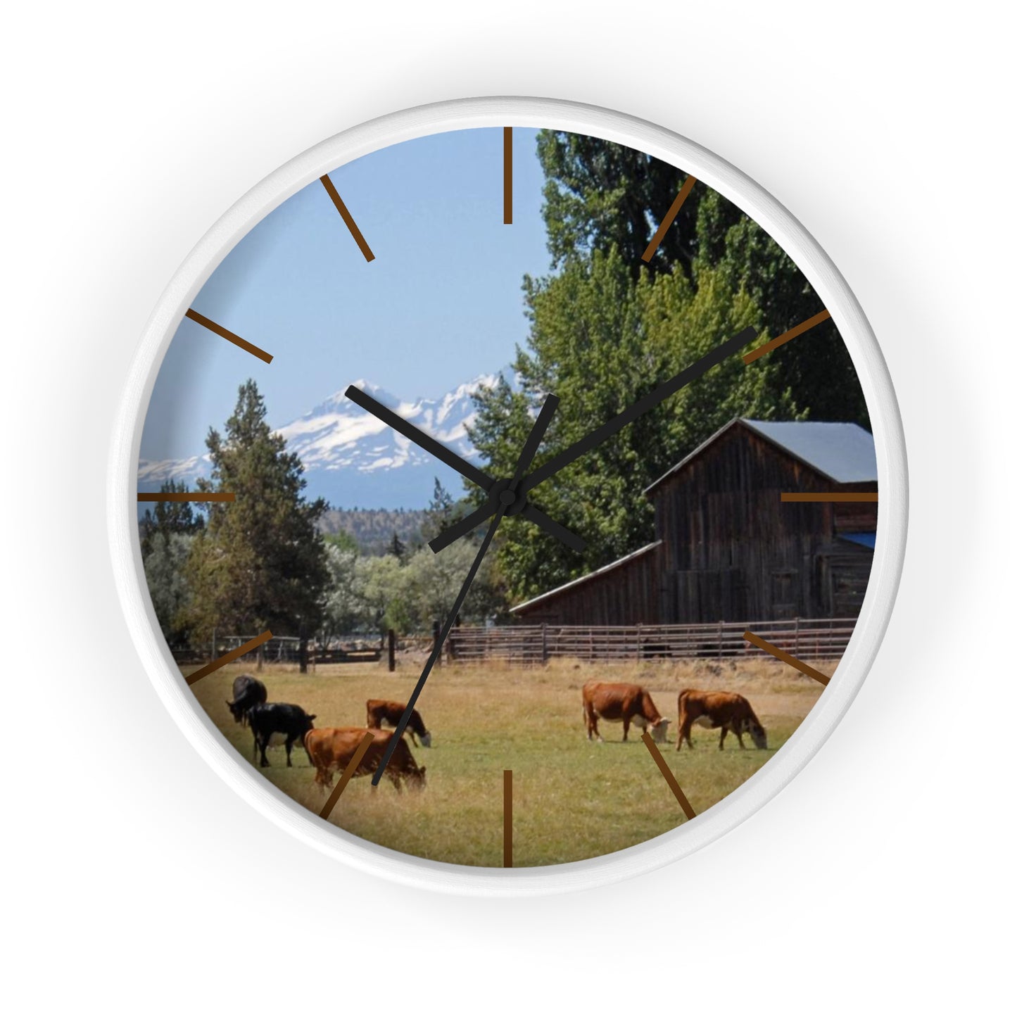 Picturesque Cattle Wall Clock