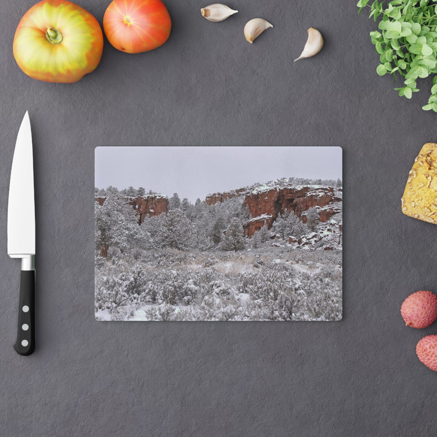 Winter Canyon Cutting Board Dishwasher Safe