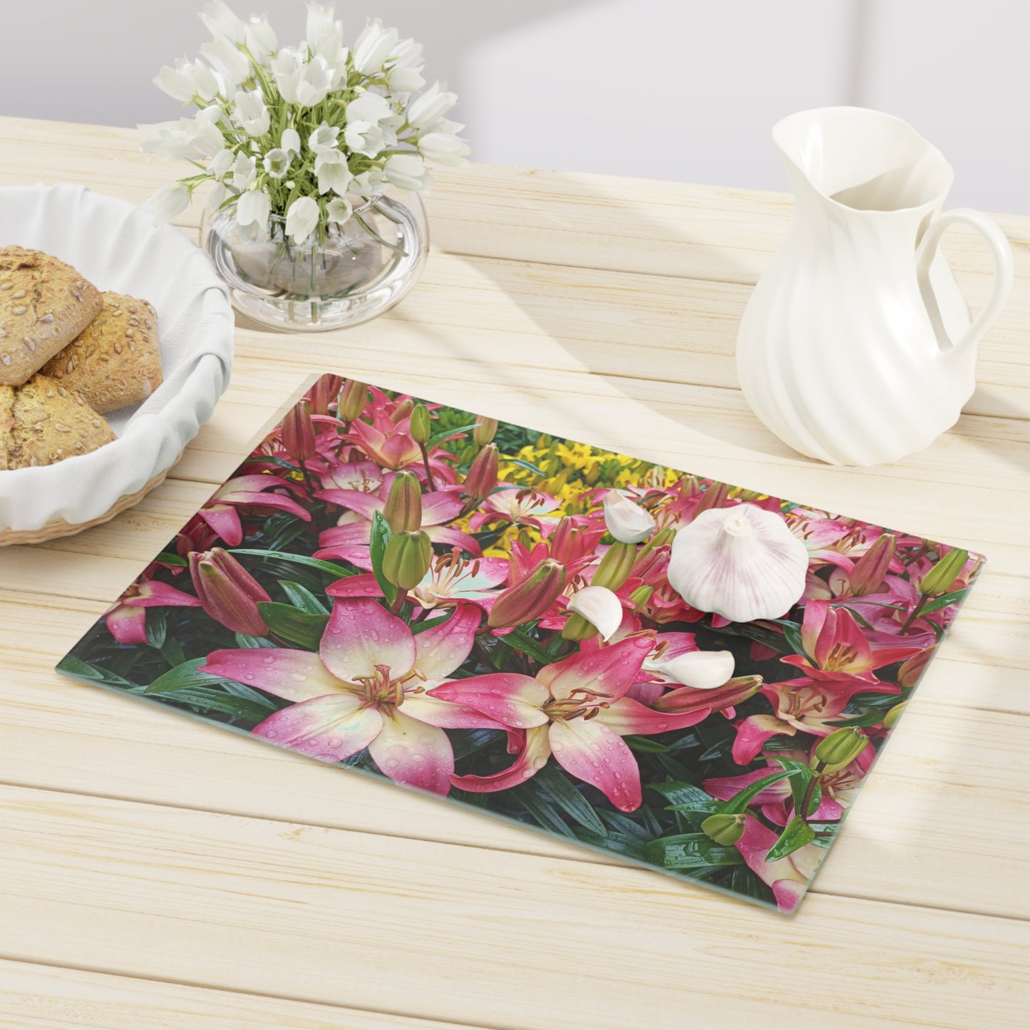 Lovely Lilies Cutting Board Dishwasher Safe