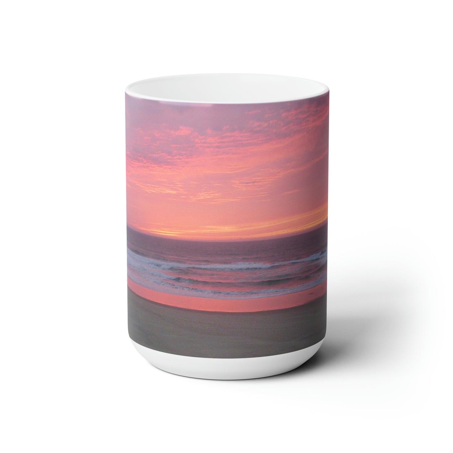 Pink Ocean Sunset Ceramic Mug 15oz