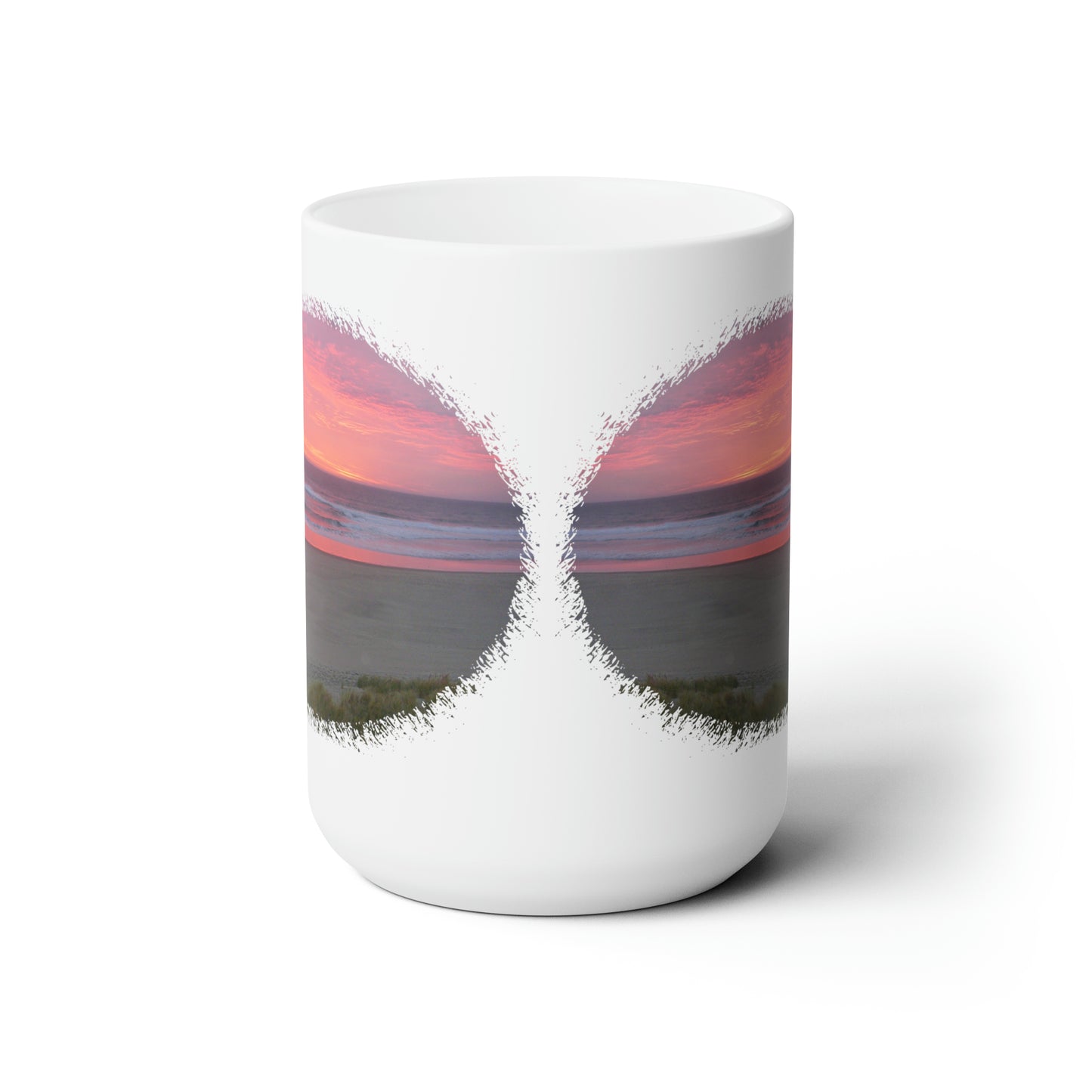 Pink Ocean Sunset Ceramic Mug 15oz