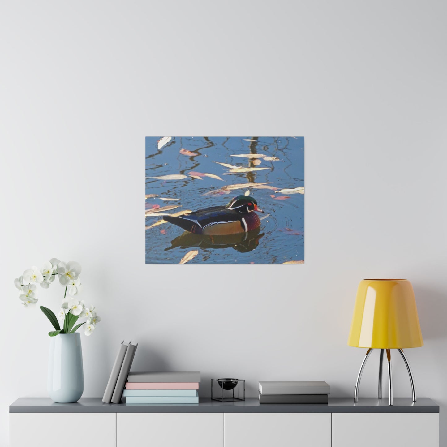 Autumn Wood Duck Matte Canvas