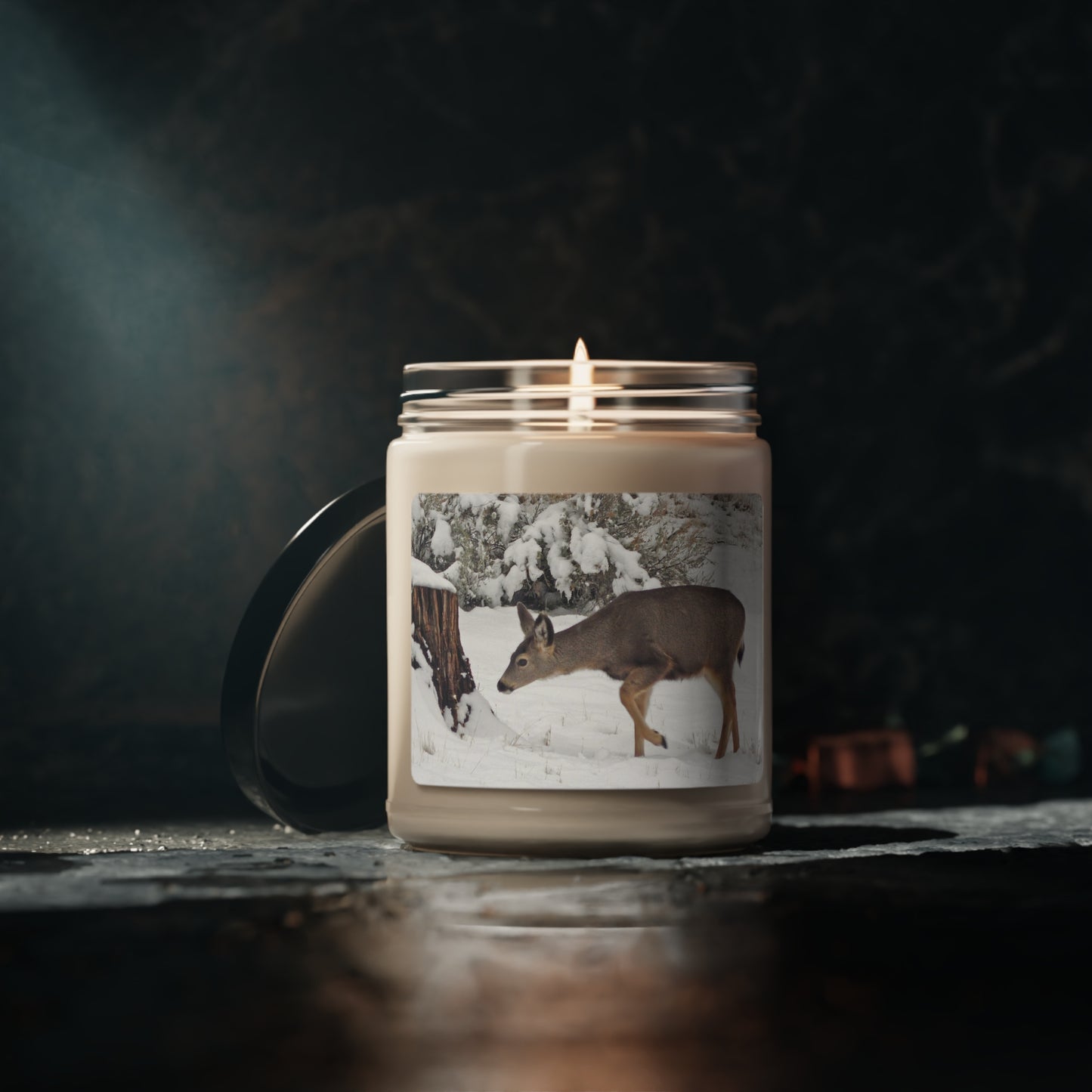 Winter Deer Scented Soy Candle, 9oz