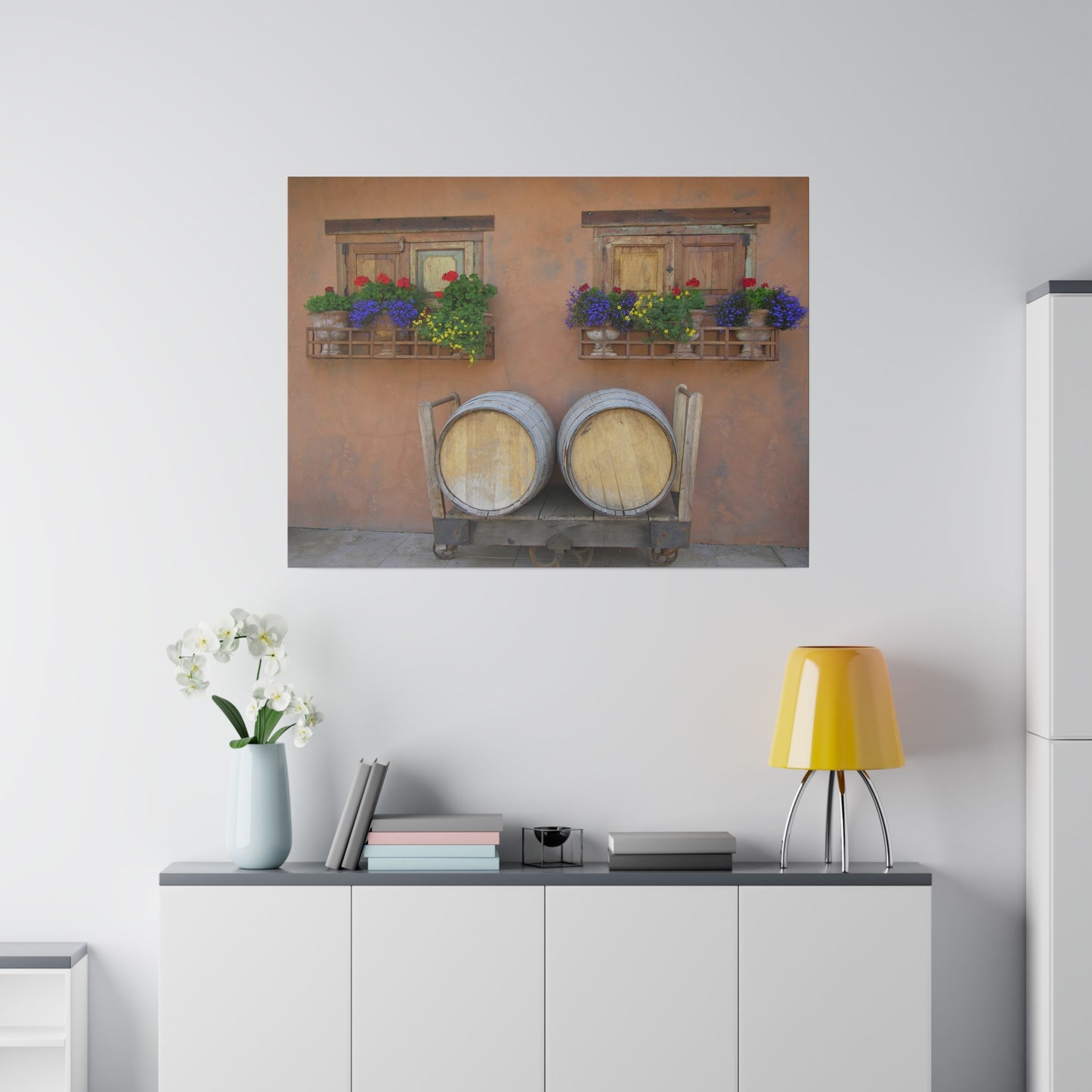 Spanish Windows & Barrels Matte Canvas