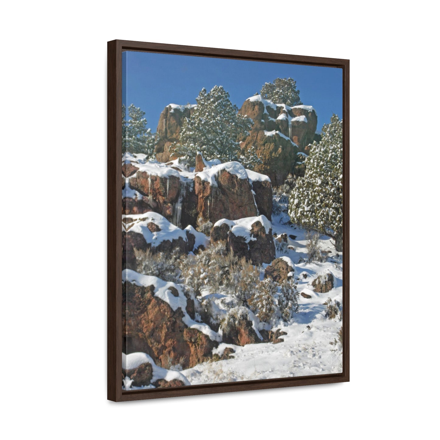 Icicle Rocks Gallery Canvas Wraps Framed