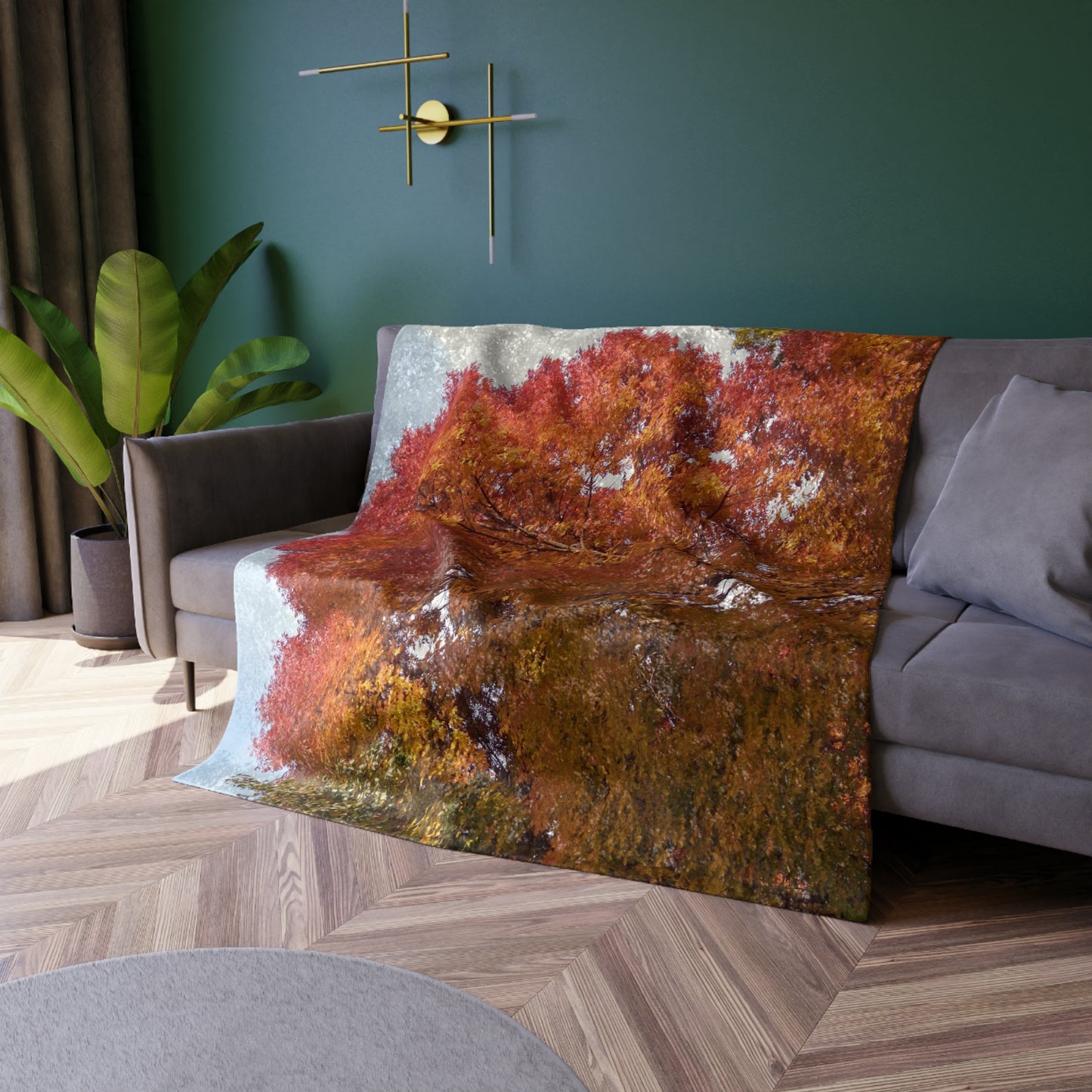 Autumn Radiance Shiny Crushed Velvet Blanket