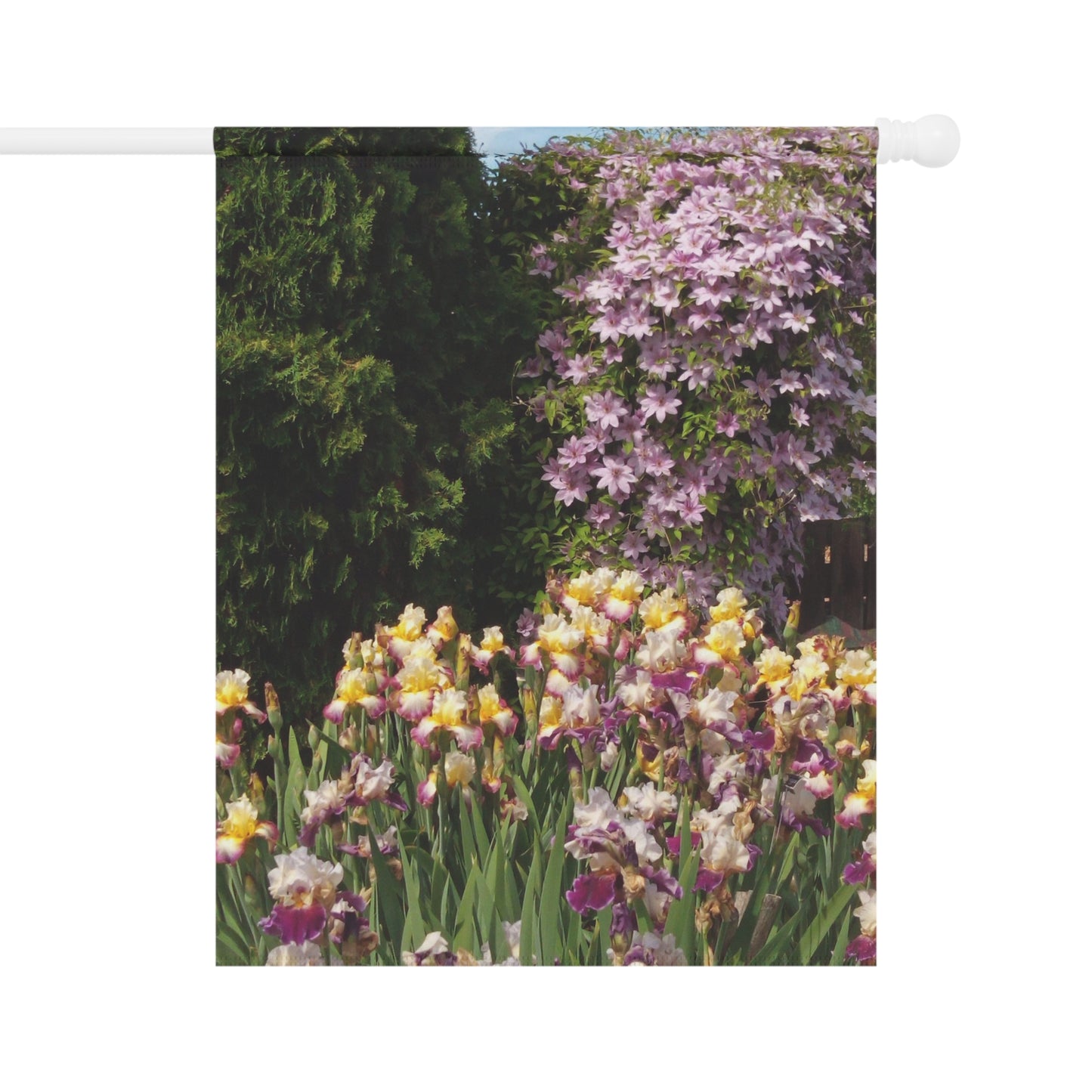 Sunny Iris Garden, Garden & House Banner