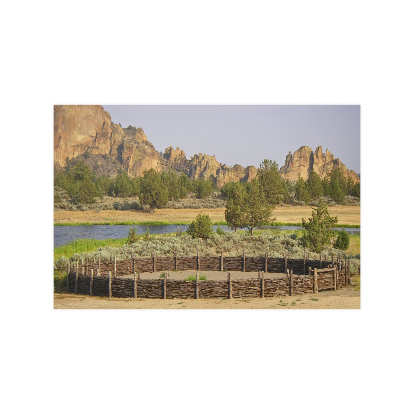 Scenic Round Pen Satin Posters