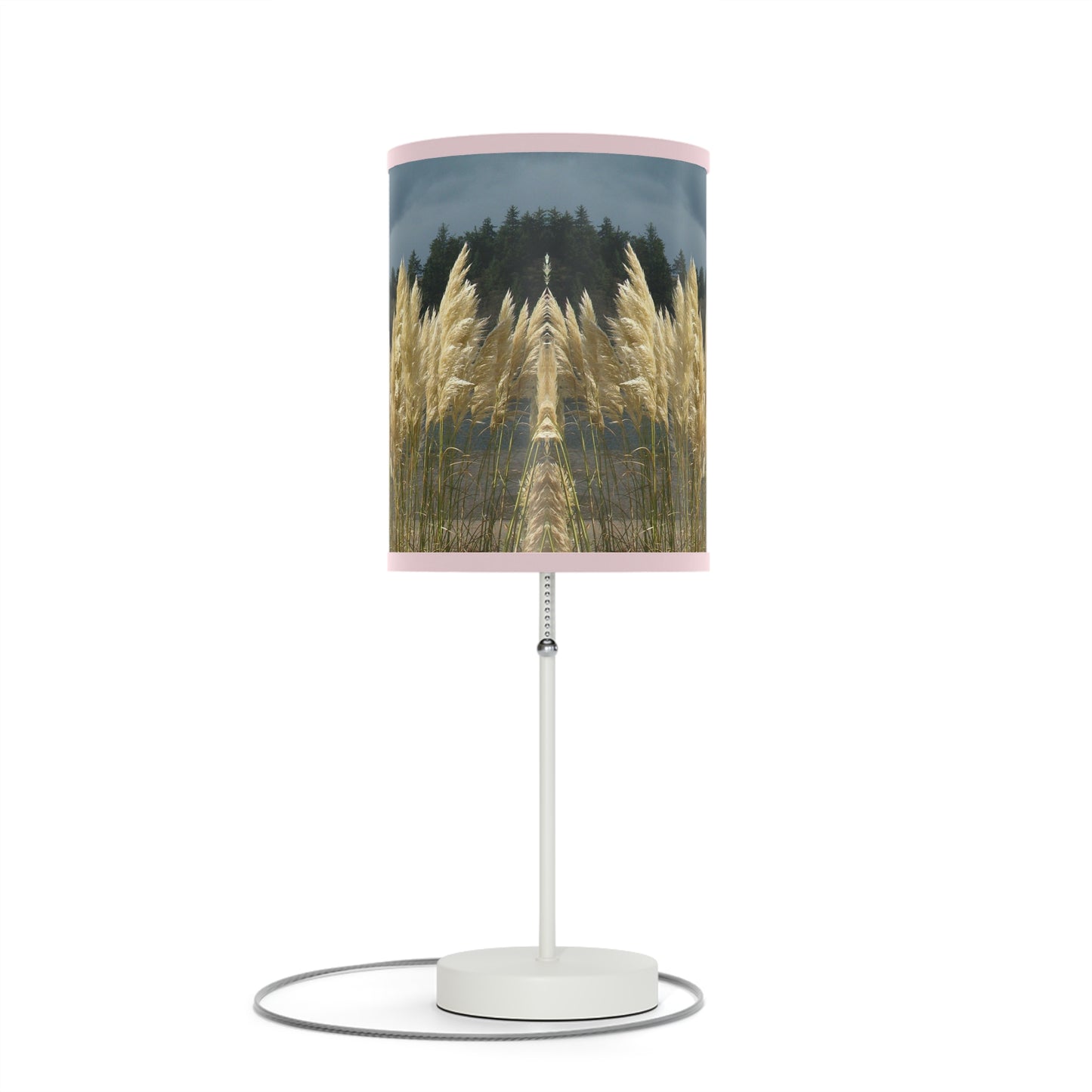 Golden Coastal Pampas Lamp on a Stand