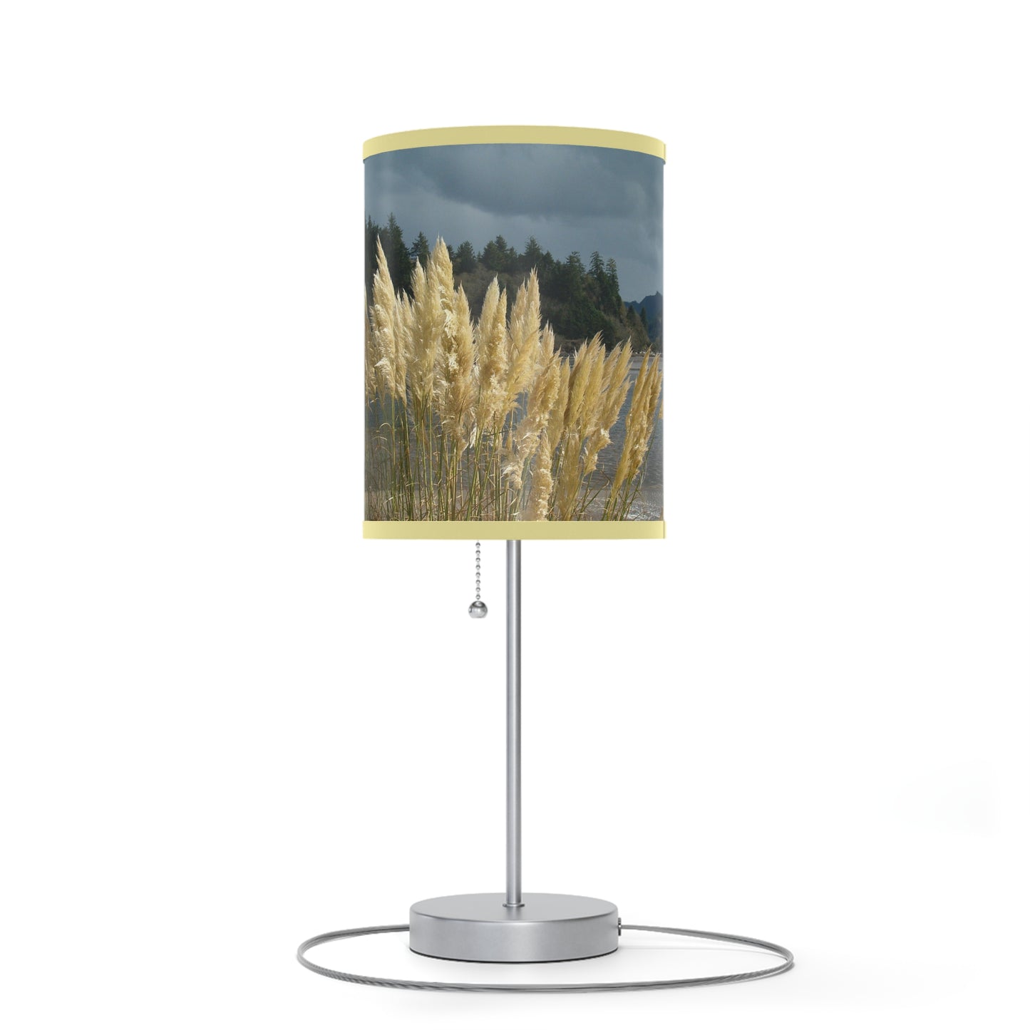 Golden Coastal Pampas Lamp on a Stand