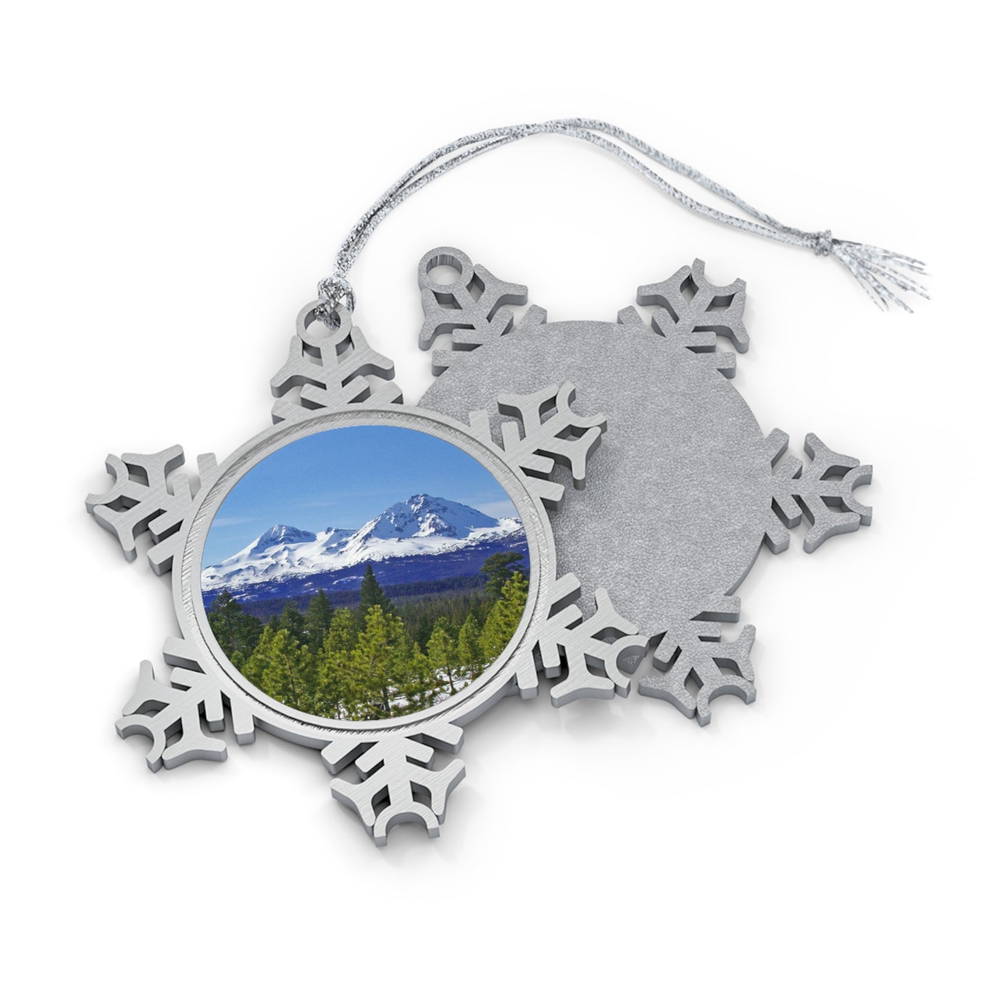 Winter Two Sisters Pewter Snowflake Ornament